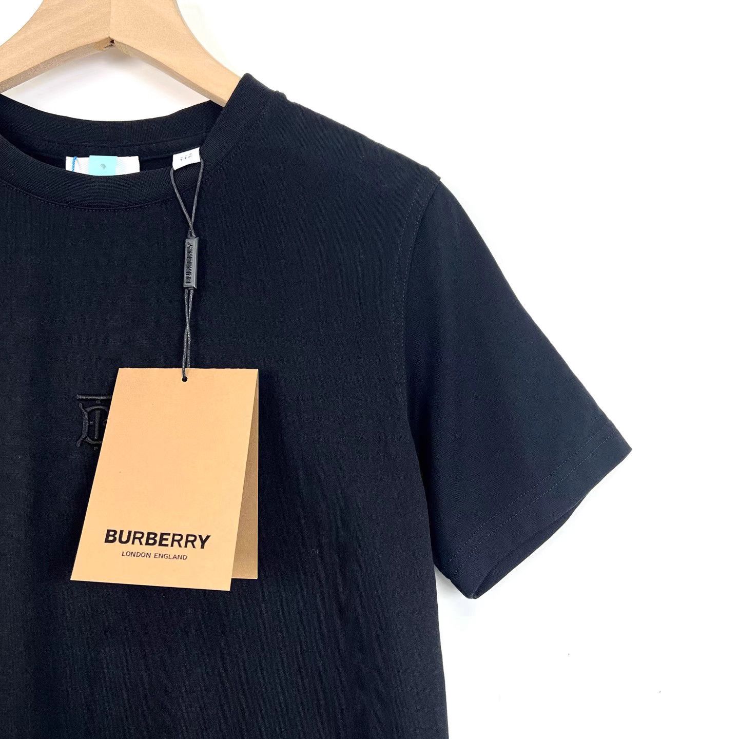 Burberry Burberry Black Embroidered Logo Short Sleeve T-Shirt K12 Size US XXS / EU 40 - 4 Thumbnail