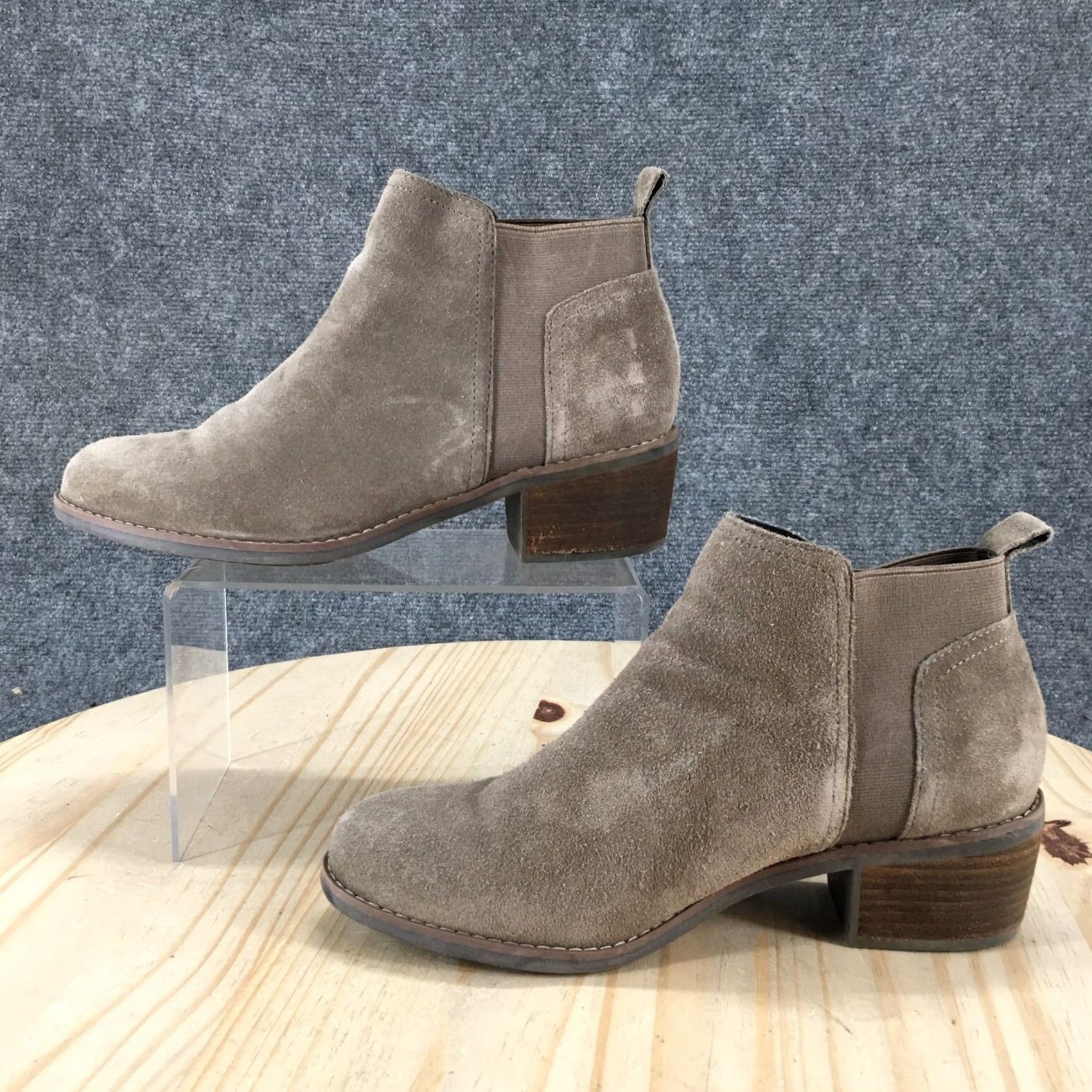 Vintage Kelly & Katie Boots Womens 8M Zora Chelsea Brown Pull On Ankle Block Casual Shoes Size M / US 6-8 / IT 42-44 - 2 Thumbnail