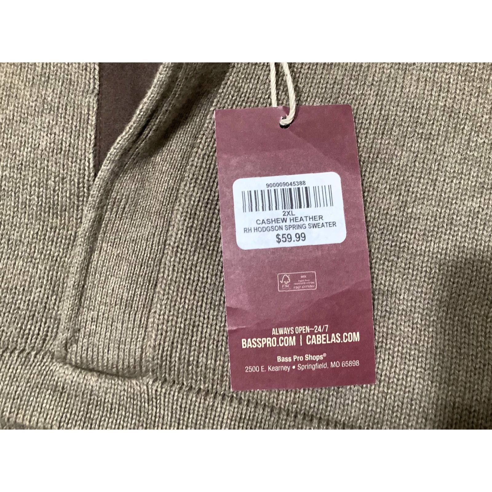 Vintage RedHead Sweater Mens 2XL Beige Waffle Knit Henley Mock Neck Pullover Outdoor Size US XXL / EU 58 / 5 - 6 Thumbnail