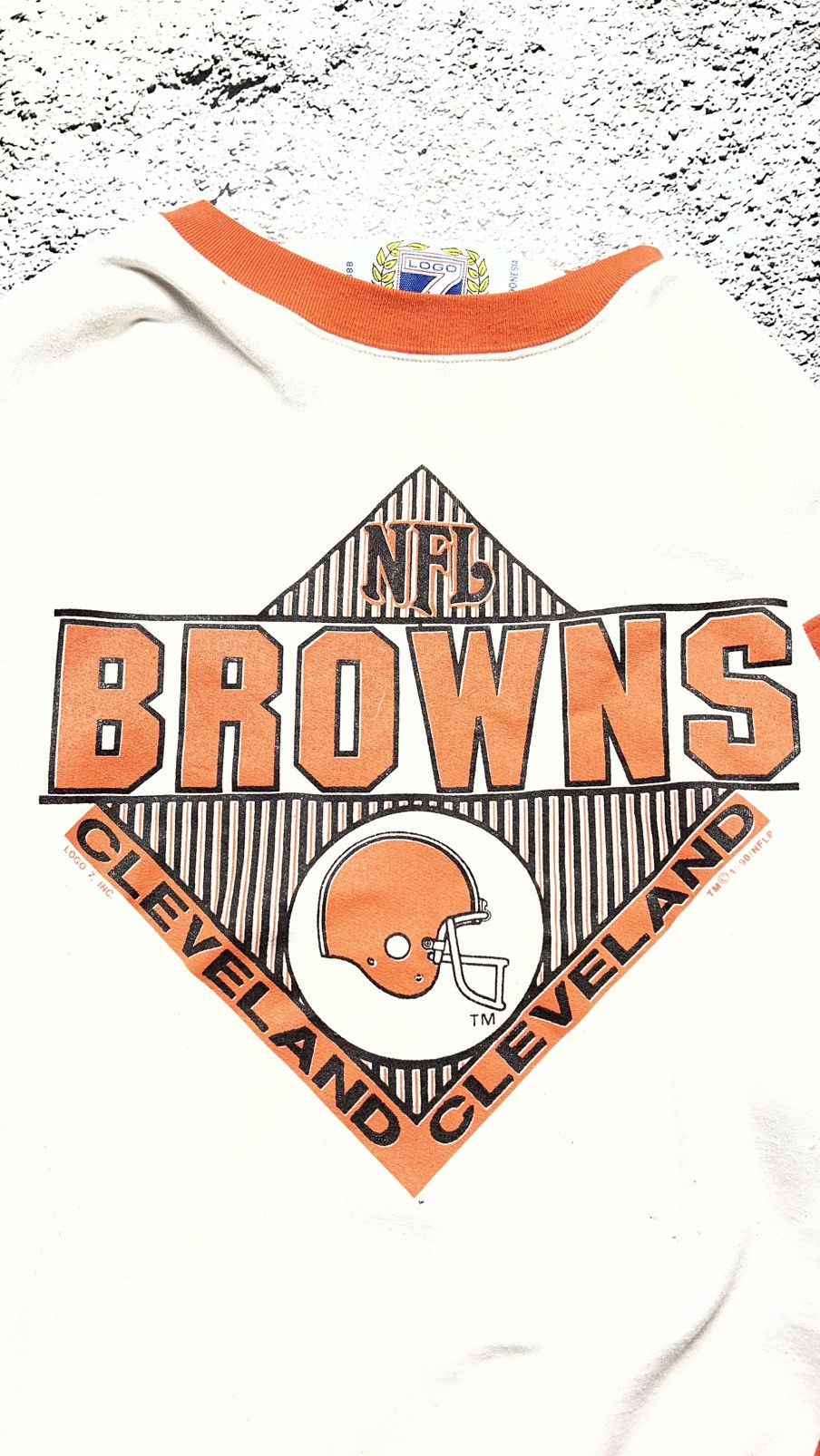 Logo 7 1990 Cleveland Browns NFL Logo 7 athletic sweatshirt Size US XL / EU 56 / 4 - 5 Thumbnail