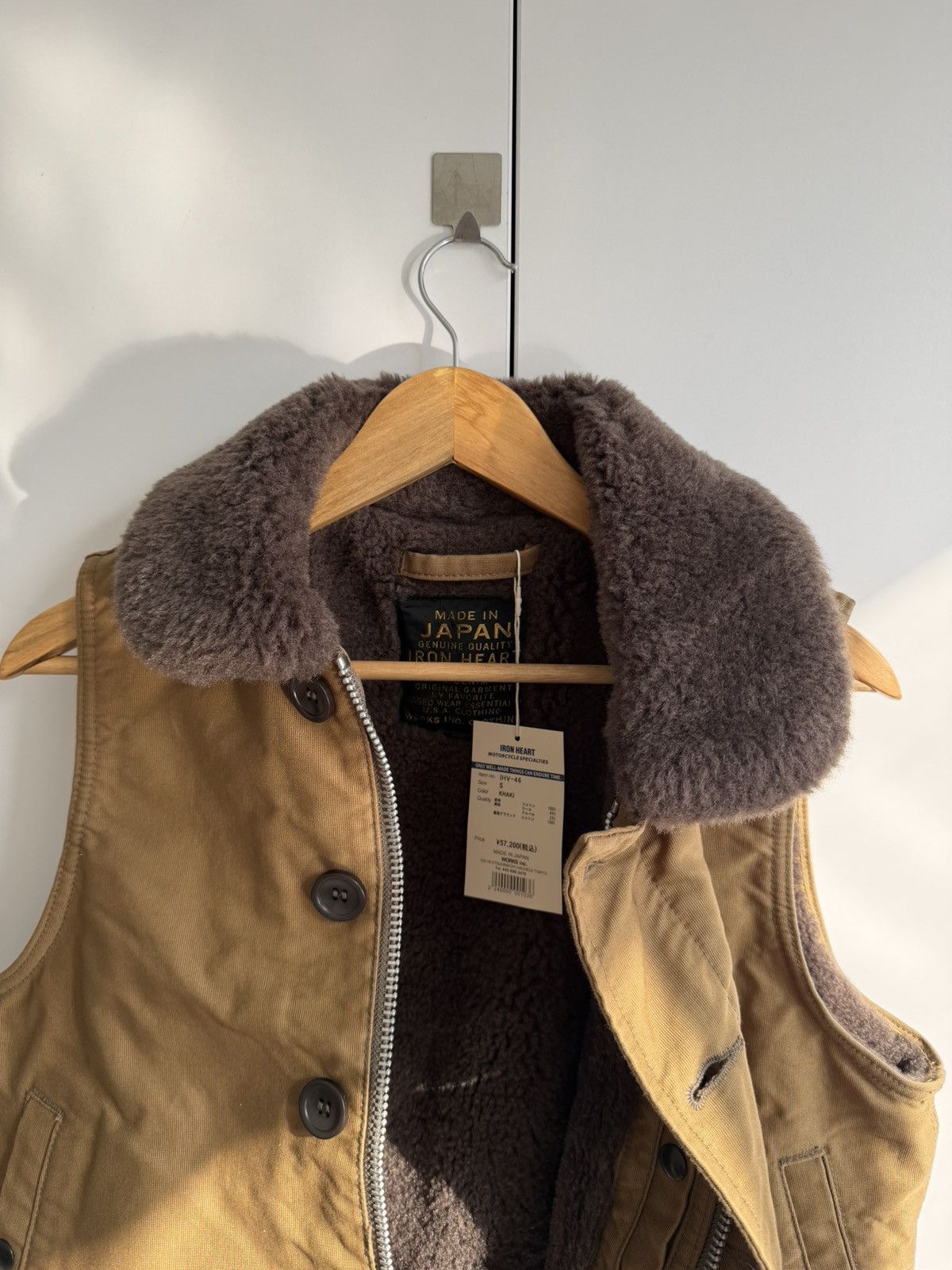 Iron Heart Iron Heart Whipcord N-1 Type Deck Vest Khaki S made in Japan Size 44S - 10 Thumbnail