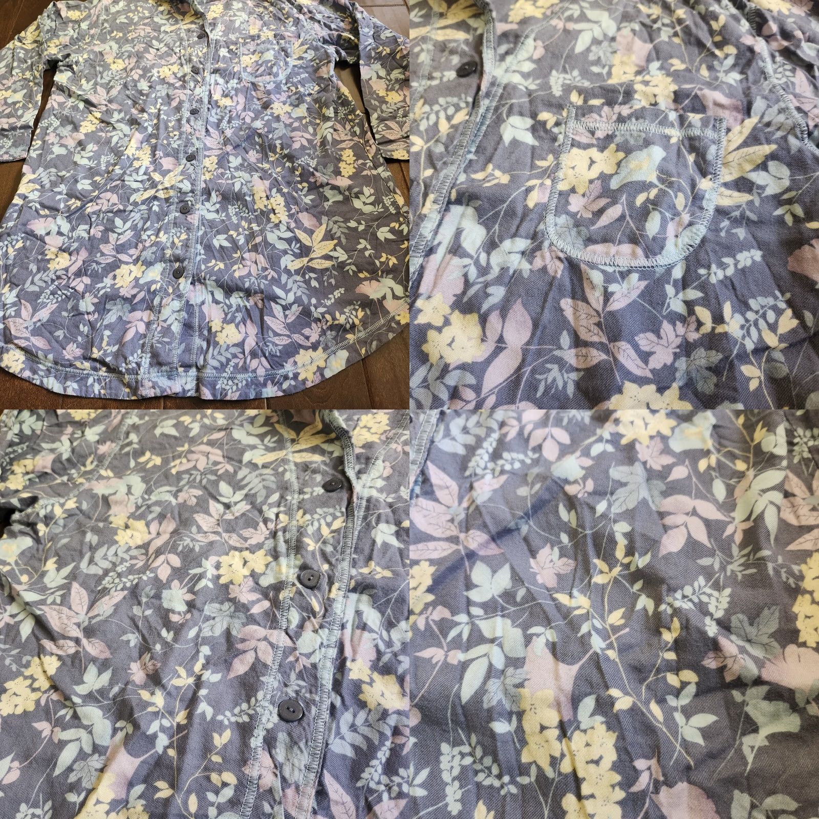 Vintage Carole Hochman Womens L Women Sleepwear Pajamas Floral Button Size Size ONE SIZE - 8 Thumbnail