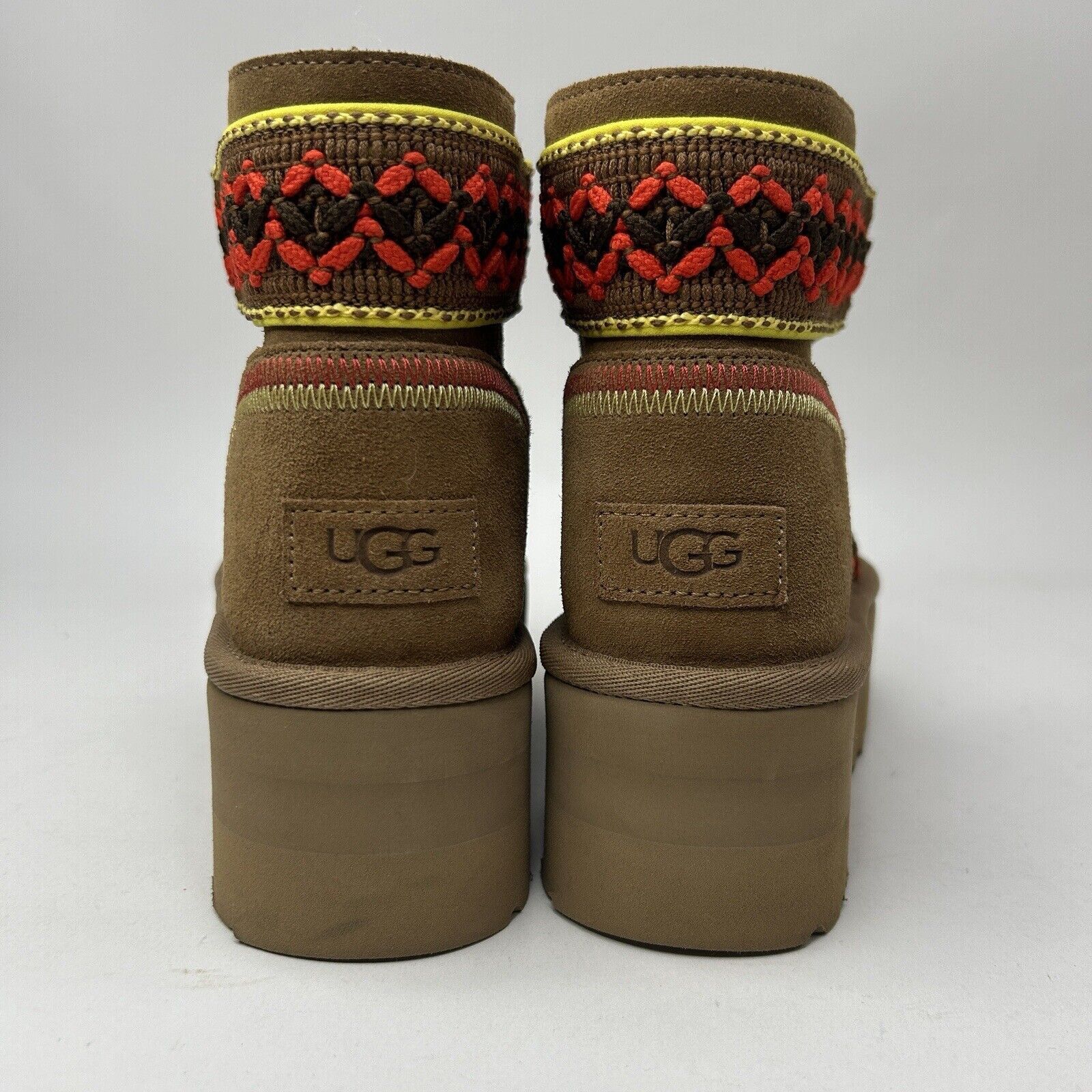 Ugg UGG Classic Mini II Braid Platform Boots “Chestnut Suede” Size US 5 / IT 35 - 4 Thumbnail