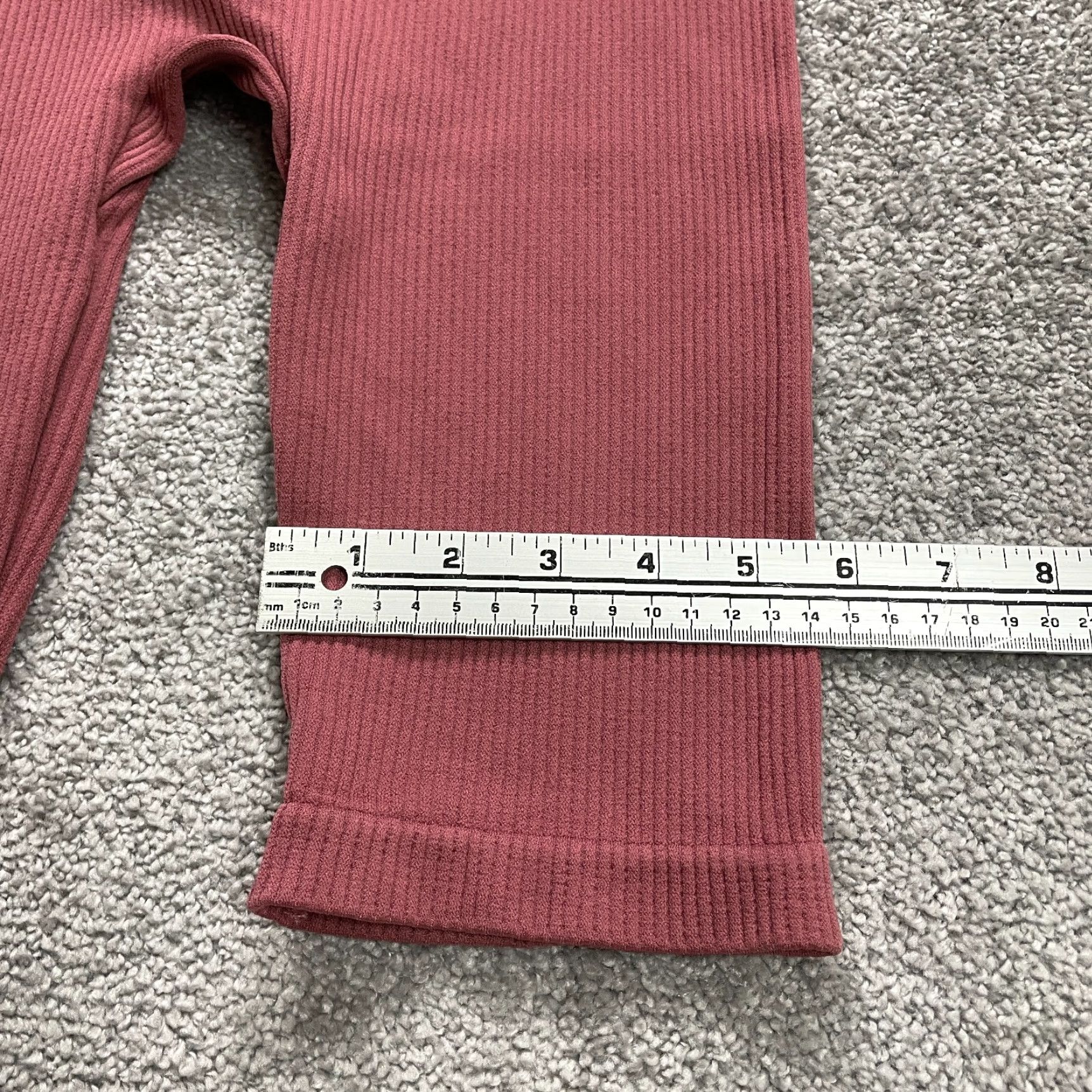 Pinko COTTON CANDY Juniors M Pink Cropped Leggings Athletic Yoga Activewear Size 32" / US 10 / IT 46 - 4 Thumbnail