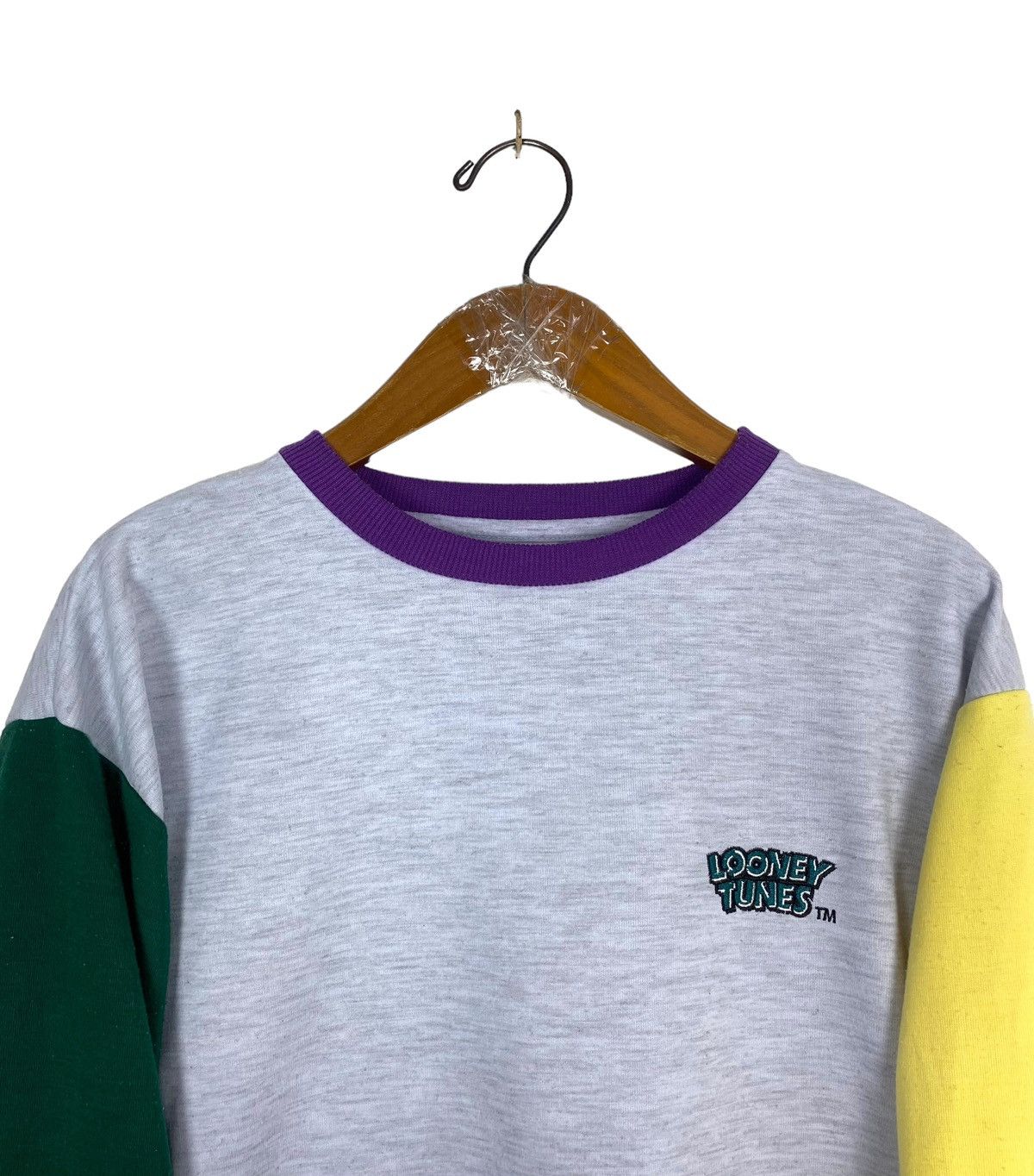 Warner Bros Rare‼️ Looney Tunes Colour Block Sweatshirt Size US S / EU 44-46 / 1 - 4 Thumbnail