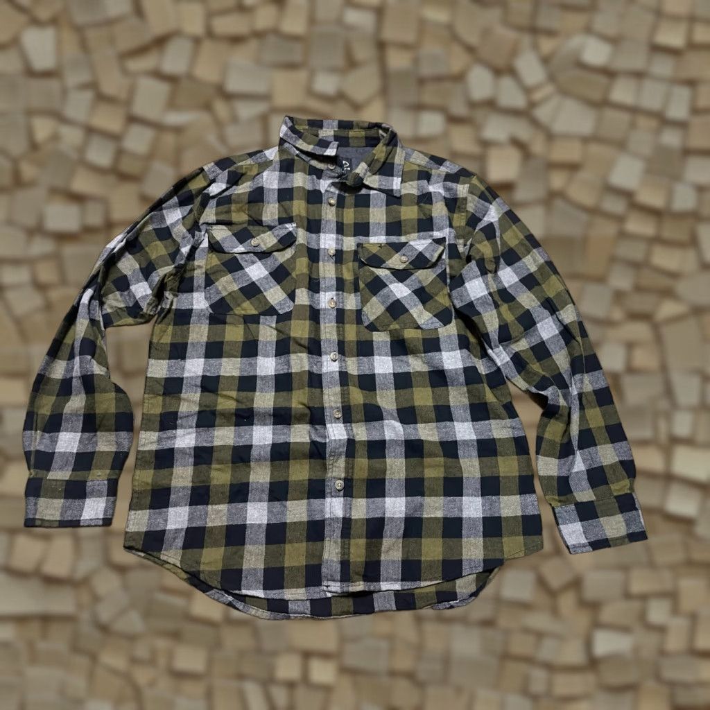 Vintage Rugged Wear Shirt Mens Large Plaid Button Up Long Sleeve Collared Casual Black Green Gray Vintage: No (adjusted) Size US L / EU 52-54 / 3 - 1 Thumbnail