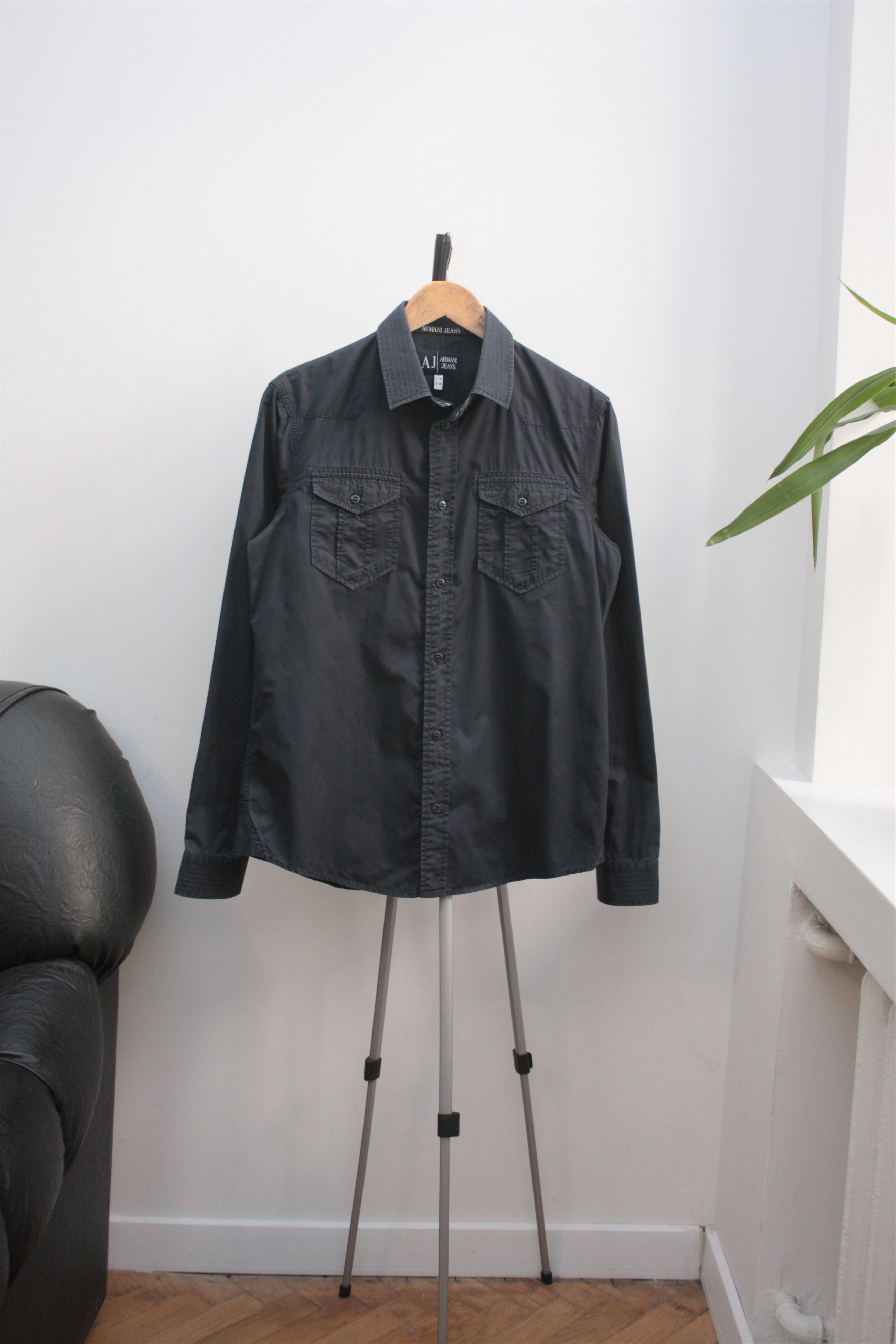 Armani Armani Jeans Dark Navy Shirt Men's Small Size US S / EU 44-46 / 1 - 2 Thumbnail