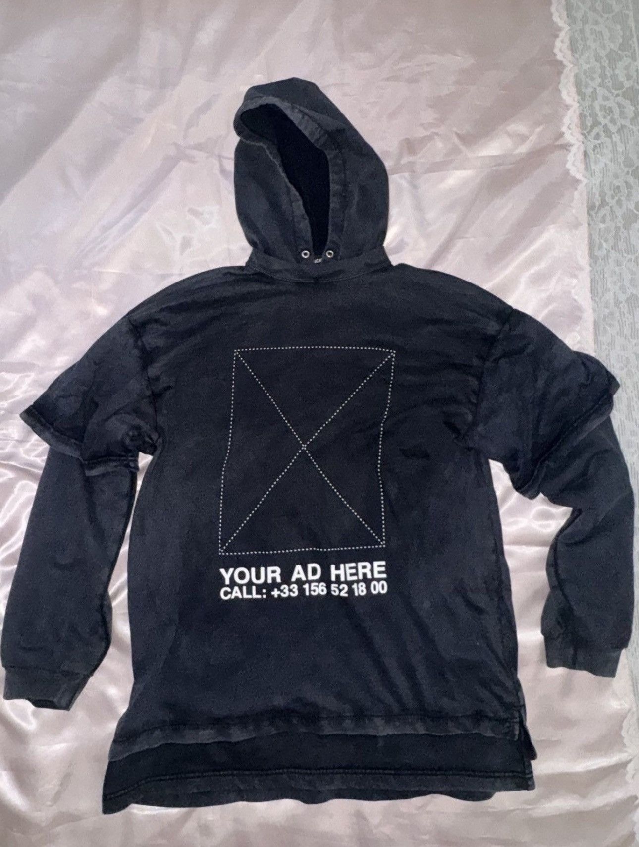 Balenciaga Balenciaga Layered Hoodie "Your Ad Here" XXS Size US XXS / EU 40 - 1 Thumbnail