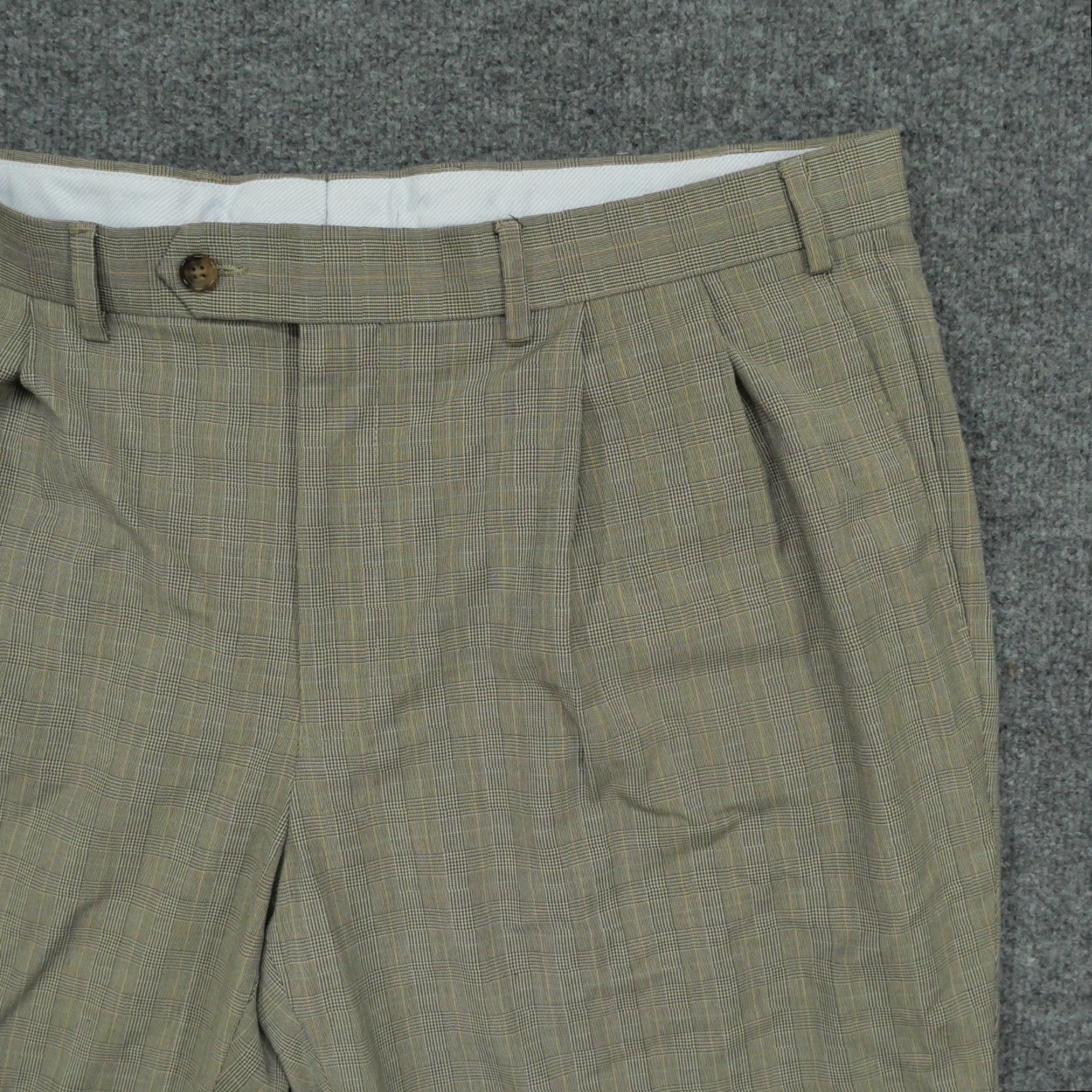 Ralph Lauren VINTAGE Ralph Lauren Pants Dress Pants Plaid Mens 38x29 Blue Tan Brown Black 包装 Size US 38 / EU 54 - 2 Thumbnail