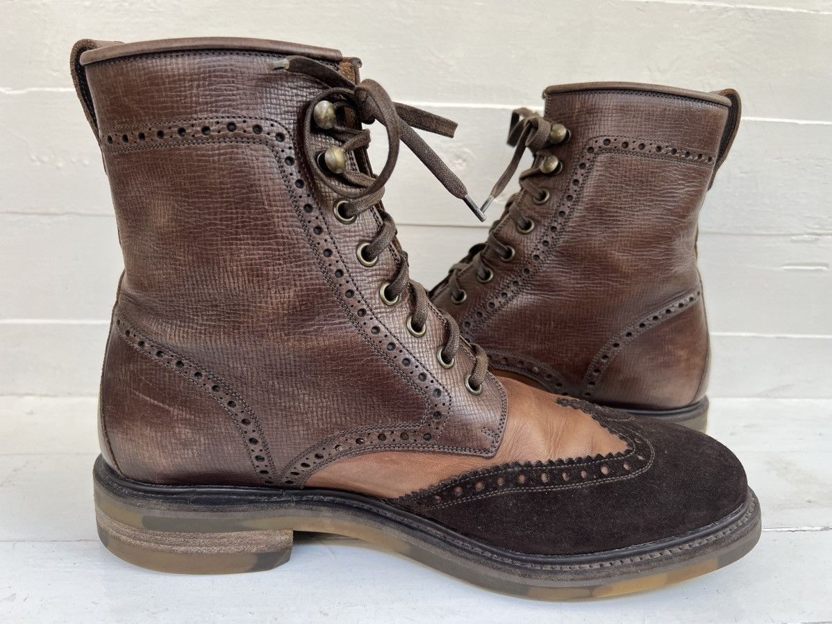 Salvatore Ferragamo Salvatore Ferragamo Lavorazione Tramezza Brown Boots Size US 8.5 / EU 41-42 - 7 Thumbnail