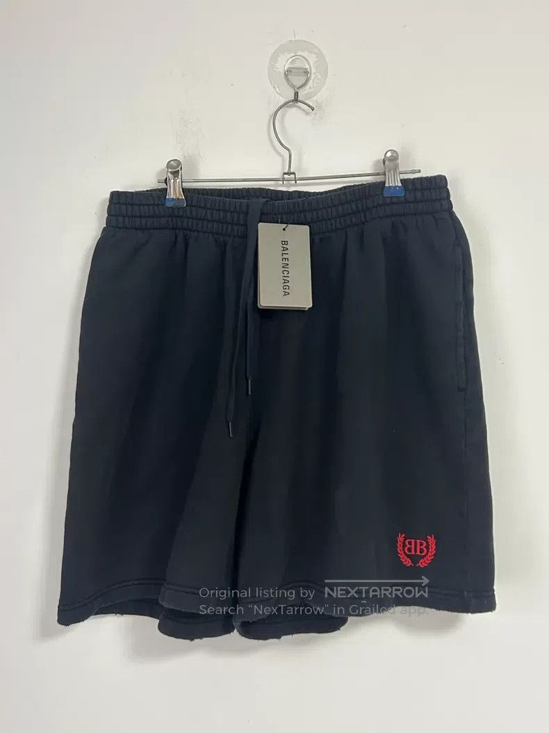 Balenciaga Balenciaga size S Wheat Ear Washed Distressed Sport Shorts Size US 26 / EU 42 - 1 Thumbnail