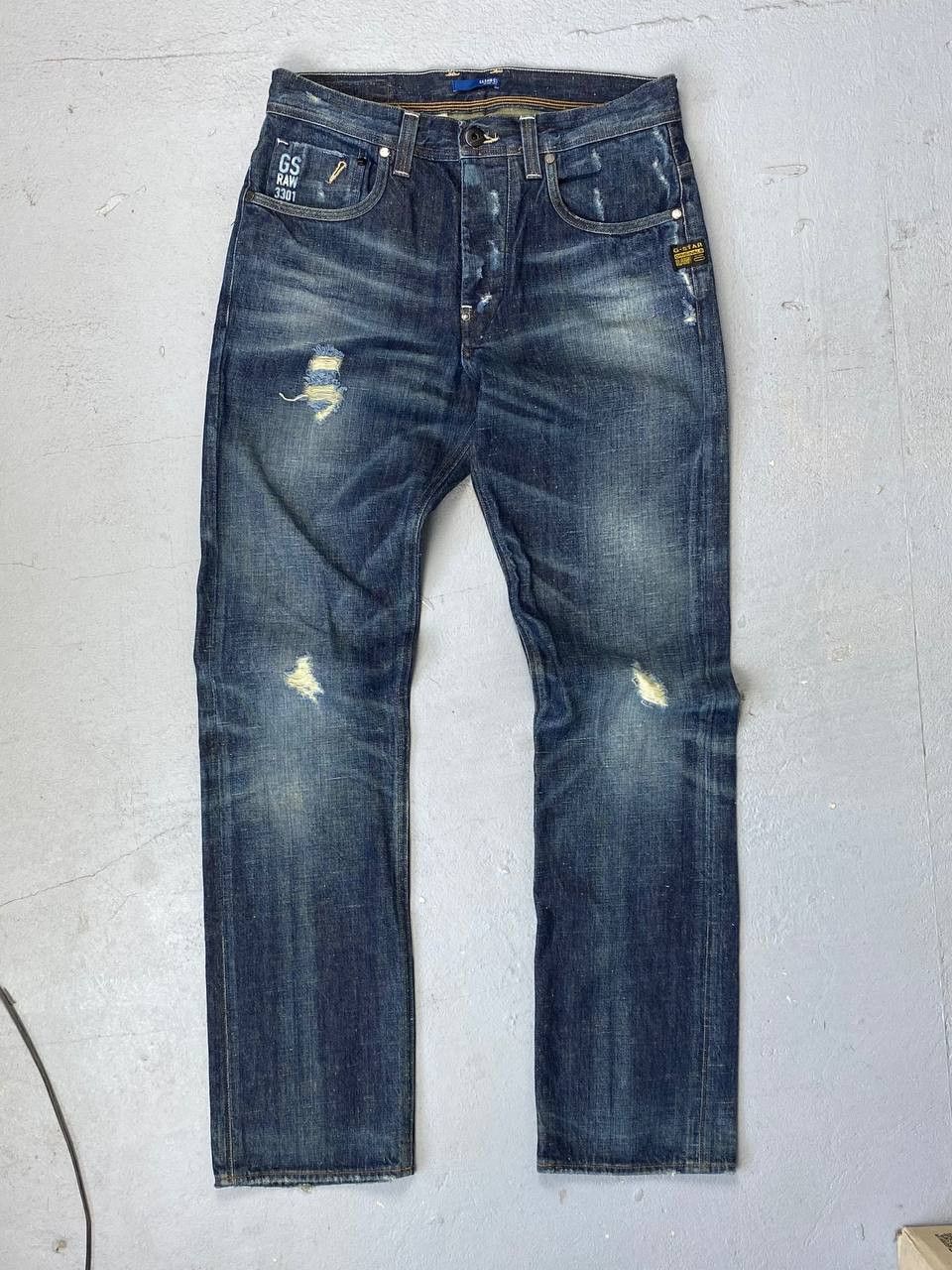G-Star × Vintage G Star Raw Vintage Denim jeans size 31/34 big logo Size US 31 - 2 Thumbnail