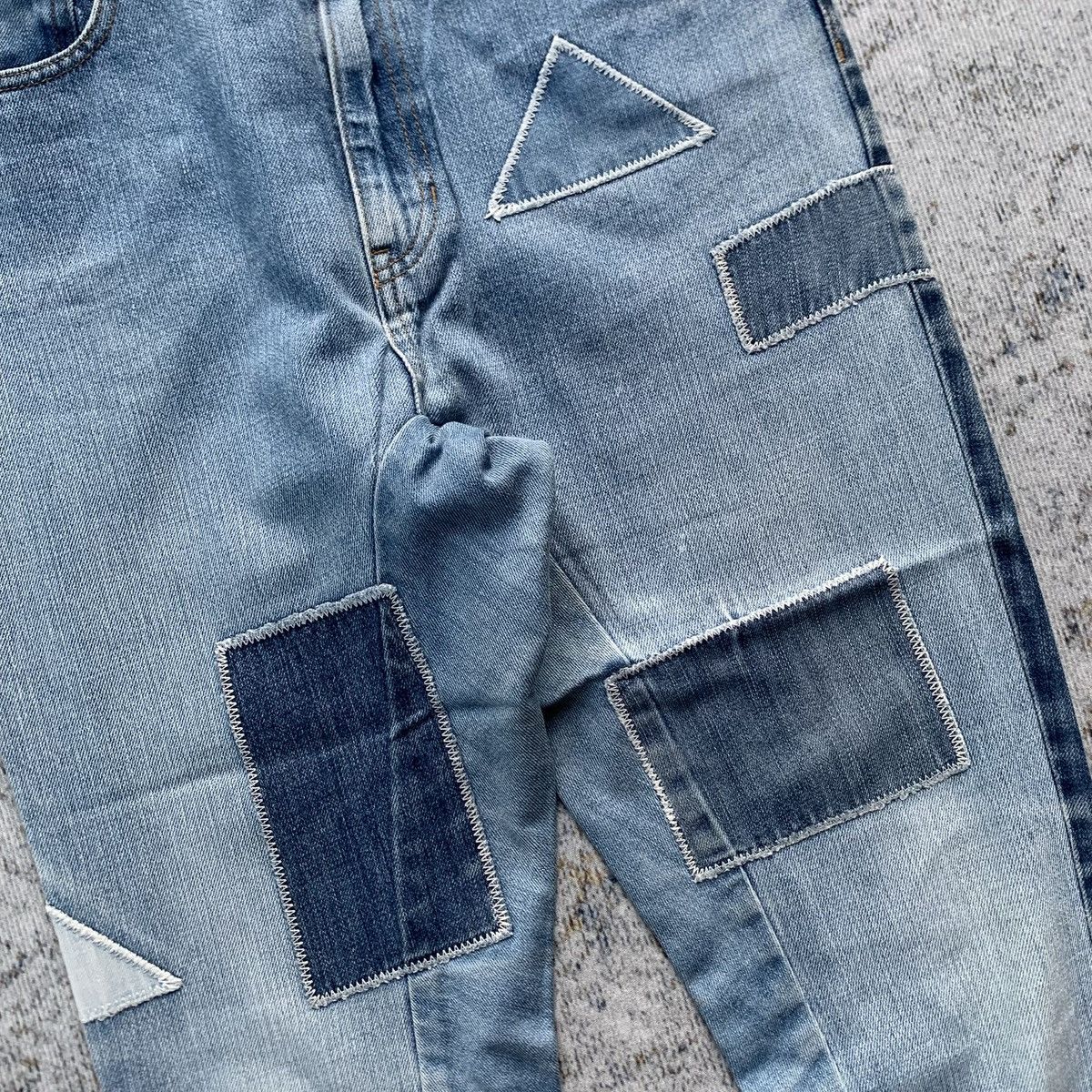Issey Miyake × Japanese Brand × Ne-Net 2000s Ne-net Patchwork Issey Miyake Wide Baggy Denim Pants Size US 30 / EU 46 - 5 Thumbnail