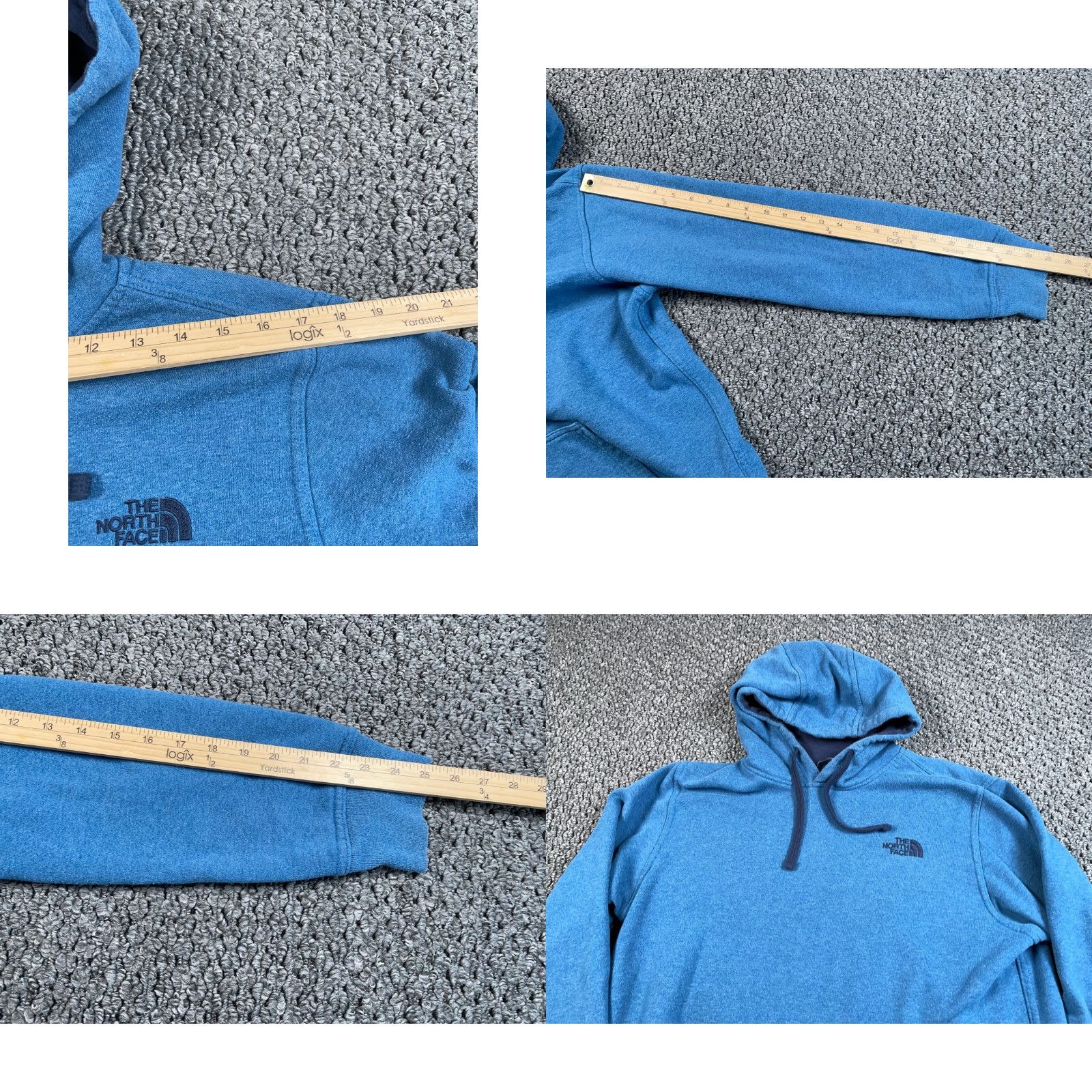 The North Face The North Face Hoodie Adult Medium Blue Sweatshirt 50/50 Blend Logo Graphic Pullover Crew Neck Drawstring Size US M / EU 48-50 / 2 - 8 Thumbnail