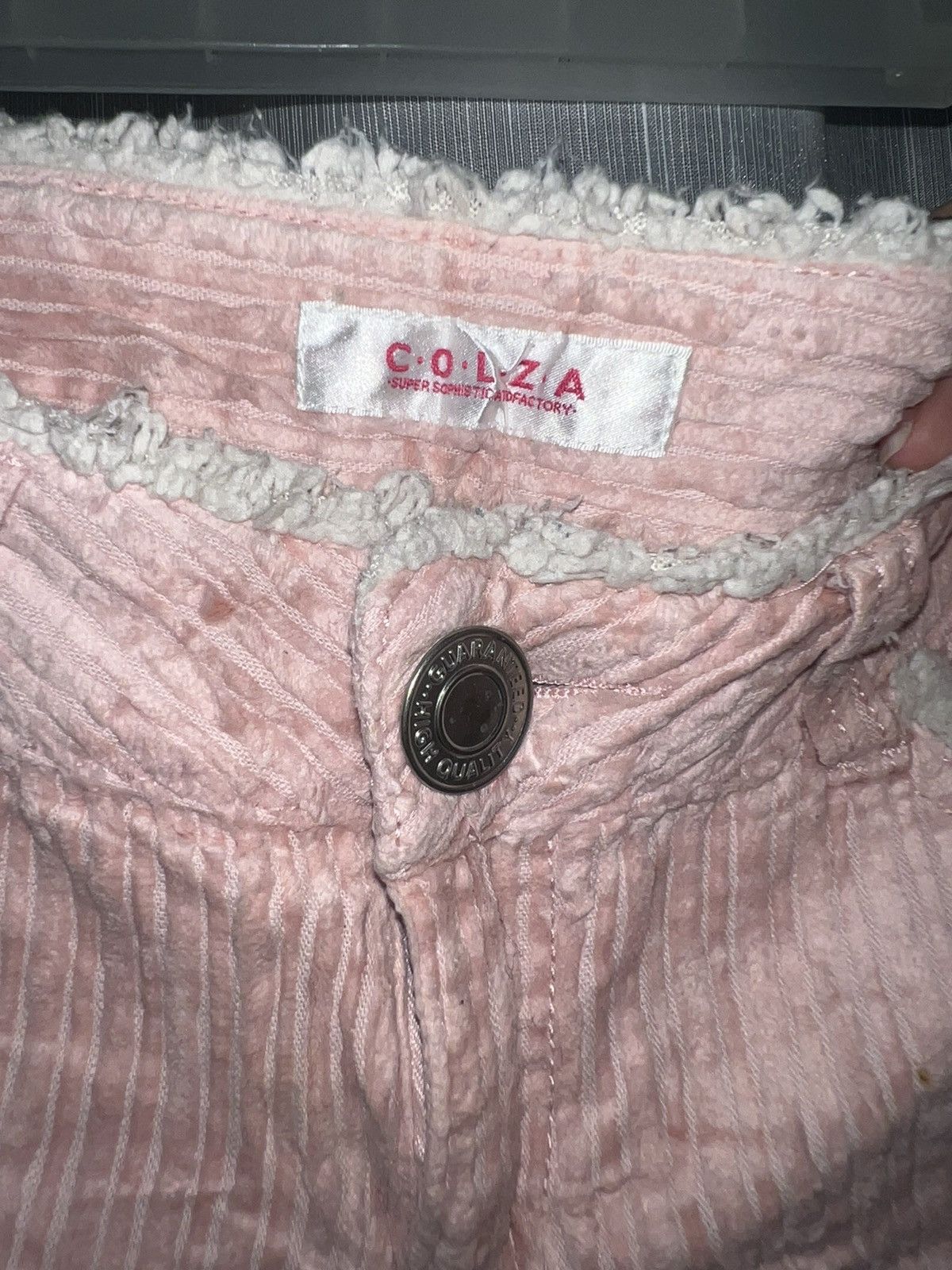 Japanese Brand Gal/Y2k COLZA fur short 🎀💗 Size 27" / US 4 / IT 40 - 4 Thumbnail