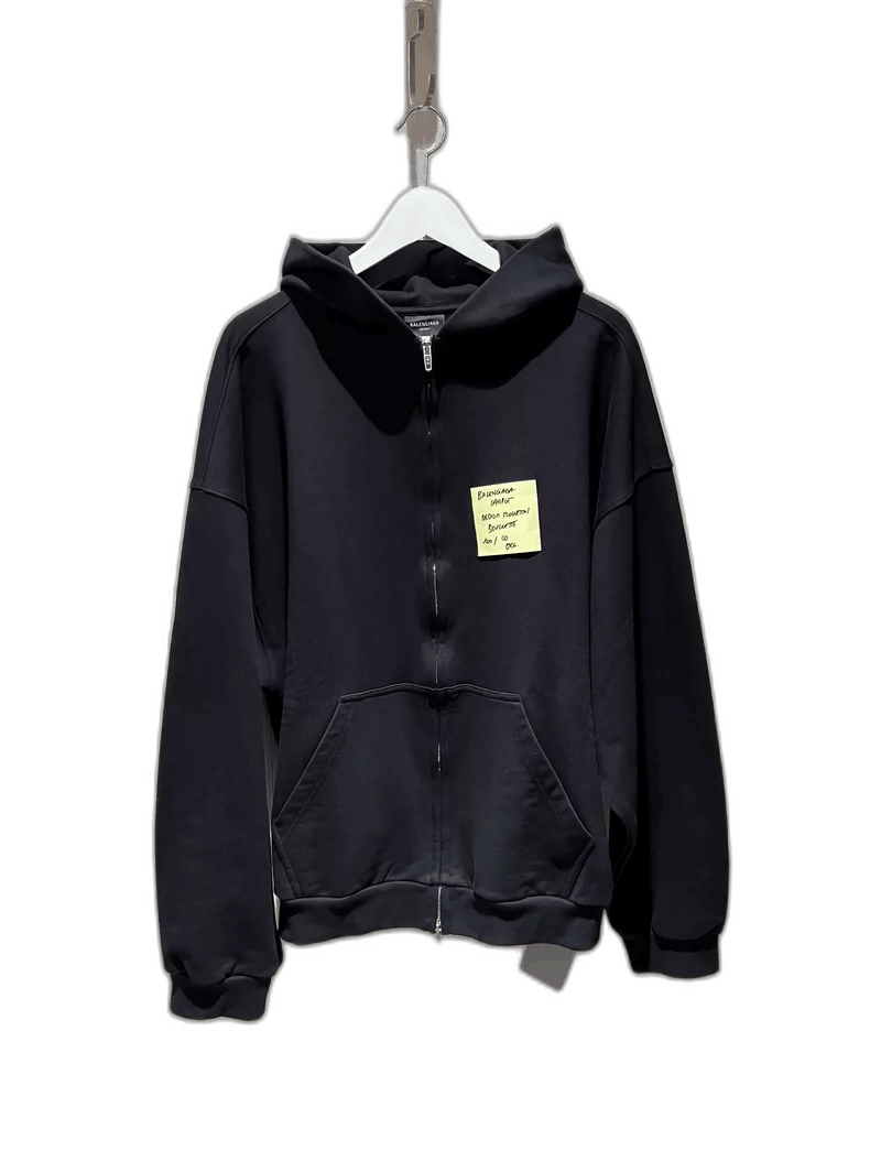 Balenciaga Balenciaga Balenciaga ZipUp Hoodie in Black -2507 Size US L / EU 52-54 / 3 - 1 Thumbnail