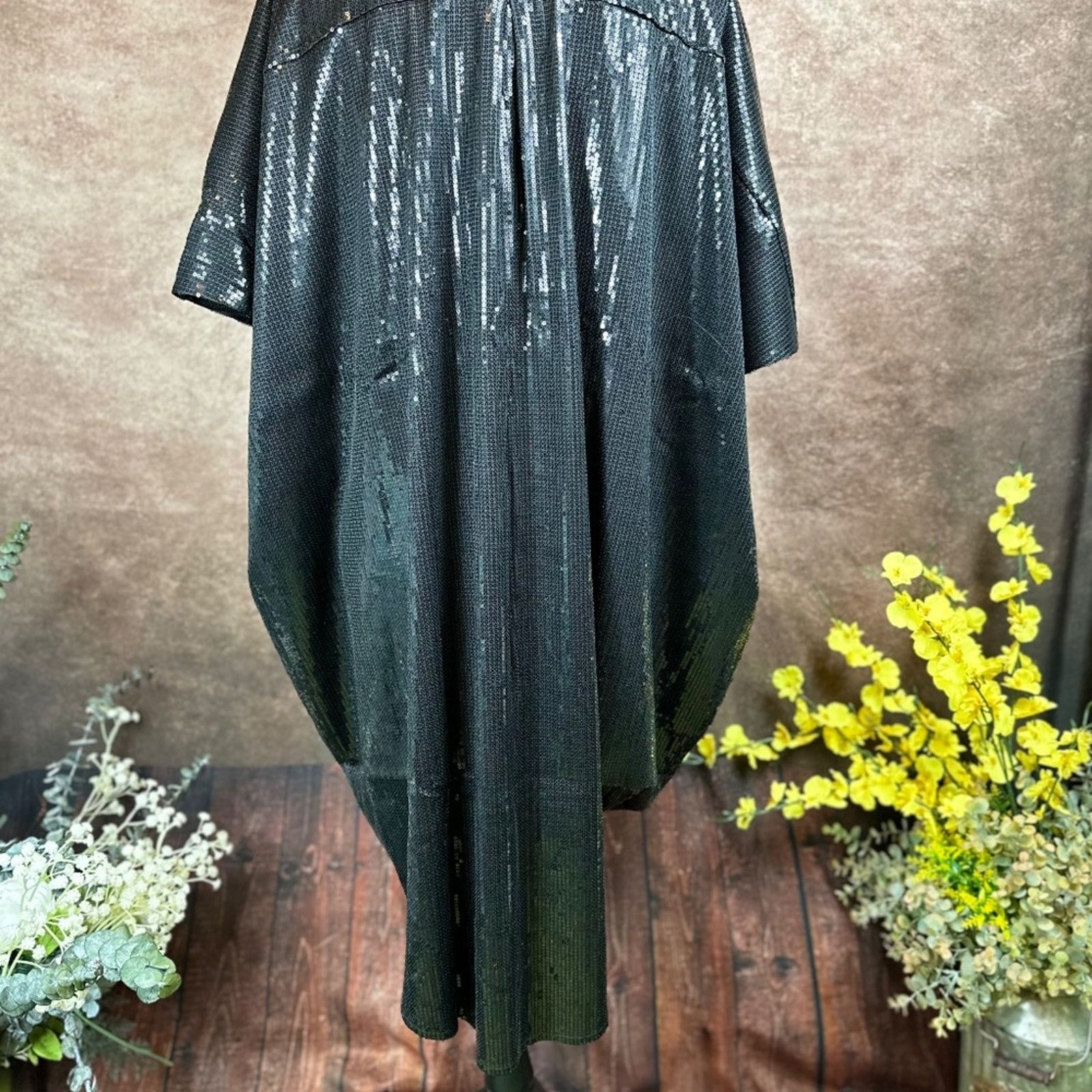 Other Shavonne Dorsey Silvia Sequin Kimono/Topper - Black - size L Size L / US 10 / IT 46 - 10 Thumbnail