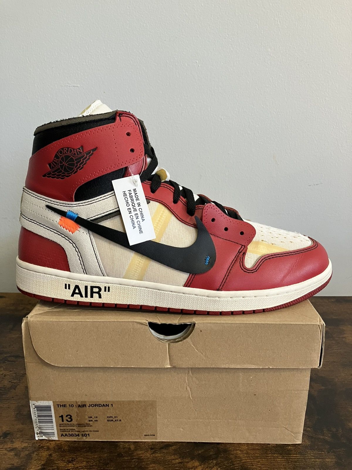 Jordan Brand × Off-White Size 13 - Jordan 1 Retro OG x Off-White High Chicago Size US 13 / EU 46 - 4 Thumbnail
