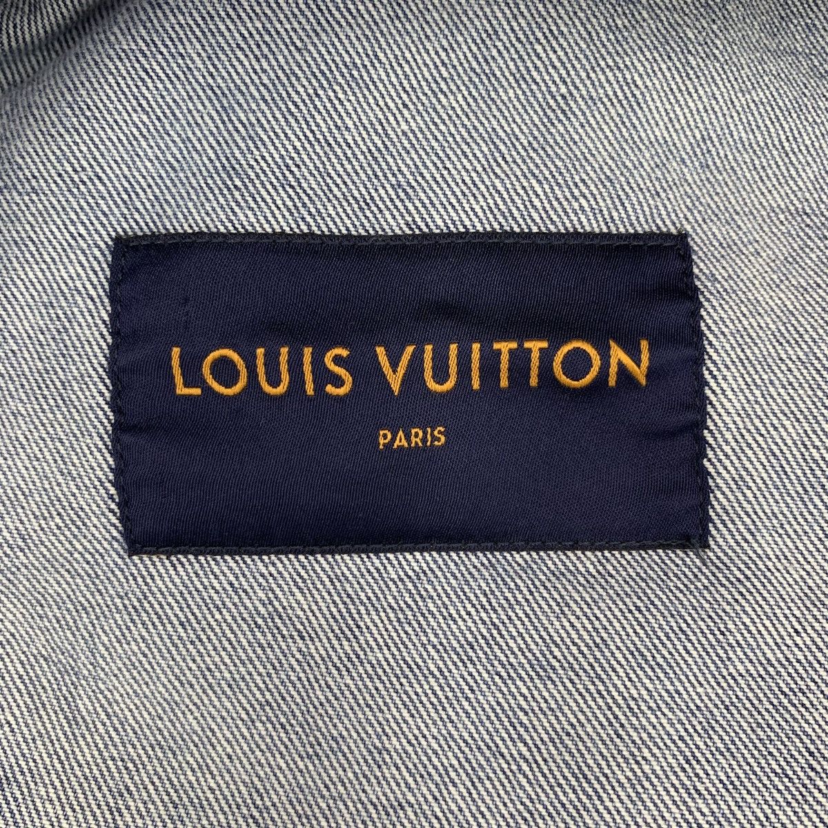Louis Vuitton Louis Vuitton Navy Blue Logo Denim Jacket Size M / US 6-8 / IT 42-44 - 5 Thumbnail