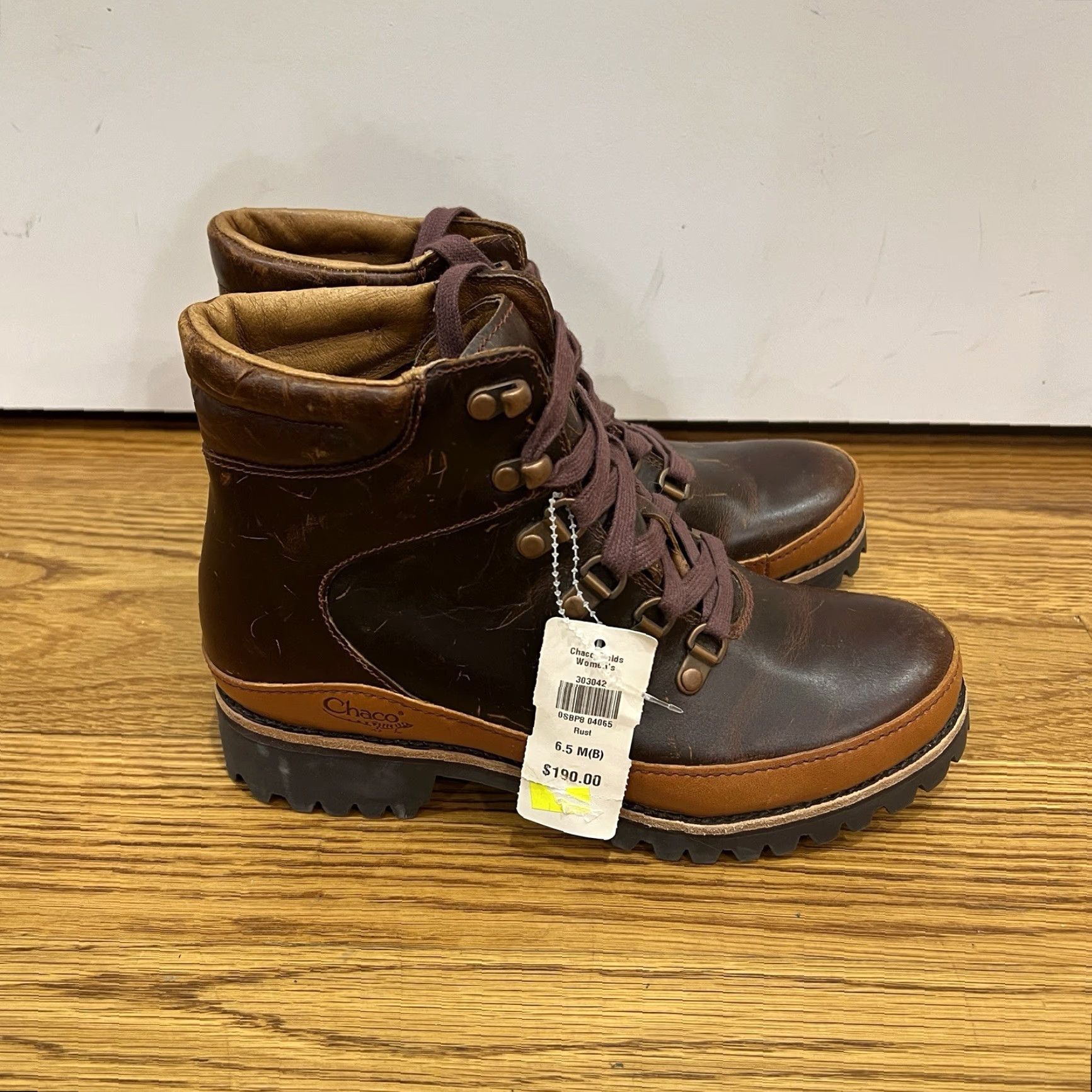 Chaco NWT Chaco Fields Womens Brown Outdoor Leather Waterproof Lace Up Boots Size 6.5 Modern Bootie Size US 7 / IT 37 - 2 Thumbnail