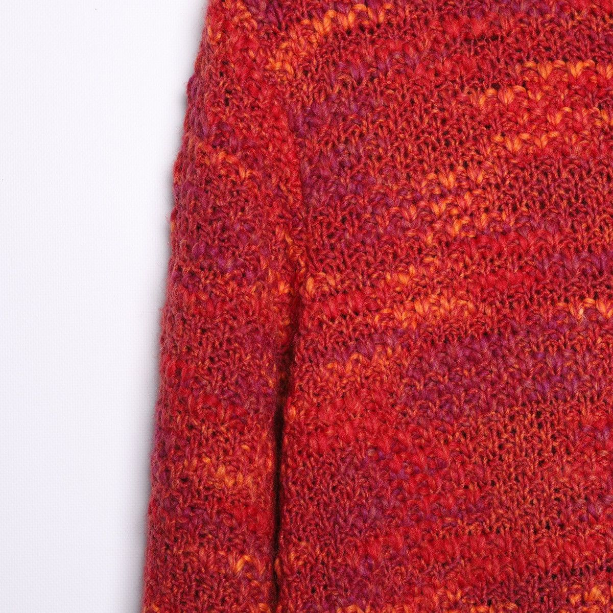 Folk Folk Acrylic Wool Sweater Orange Red Knit Size US L / EU 52-54 / 3 - 7 Thumbnail