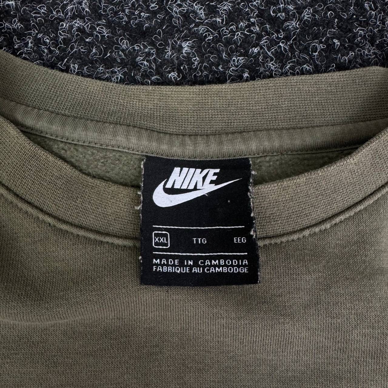 Nike Nike sweatshirt khaki mini swoosh boxy fit y2k style Size US XXL / EU 58 / 5 - 5 Thumbnail