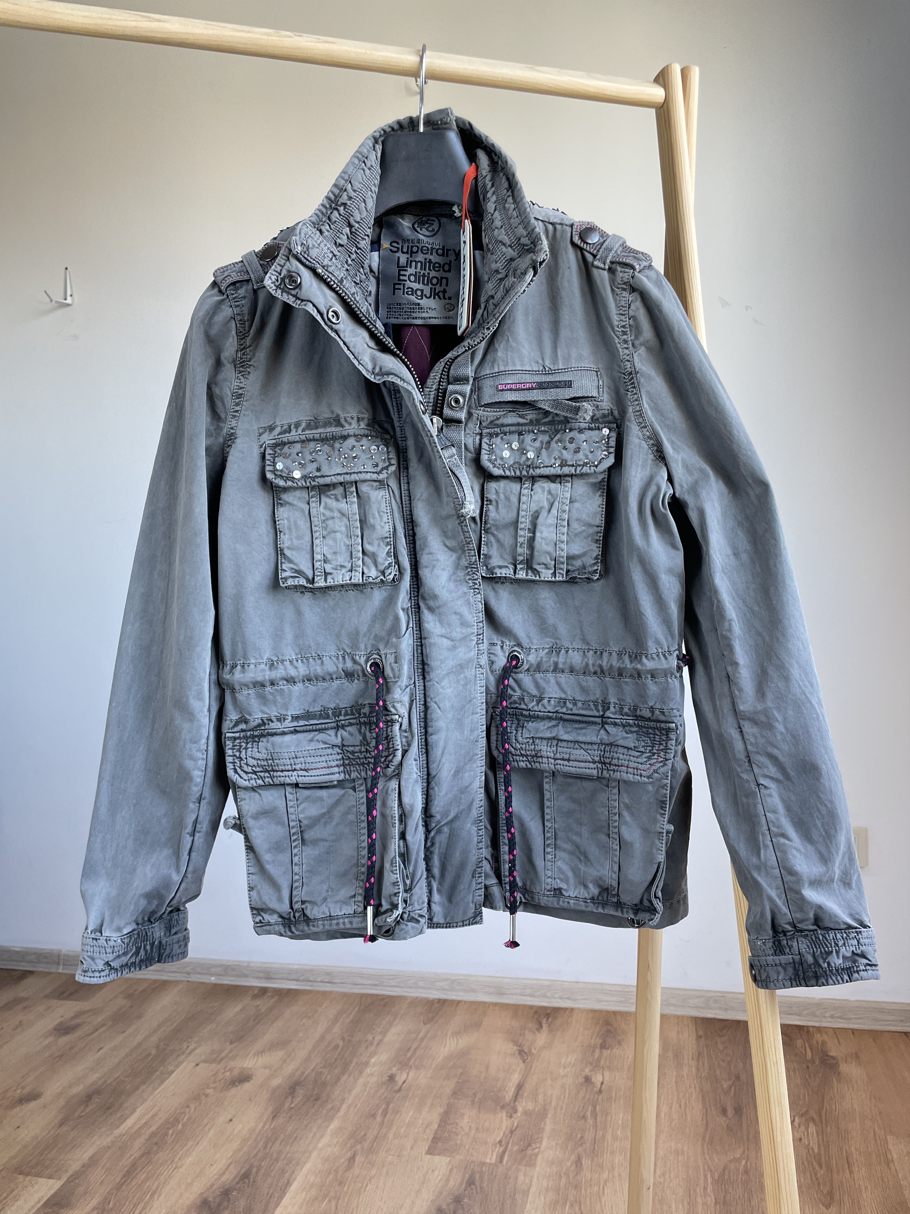 Superdry BNWT Superdry Womens Military Embellished Field Flag Jacket Size L / US 10 / IT 46 - 1 Thumbnail