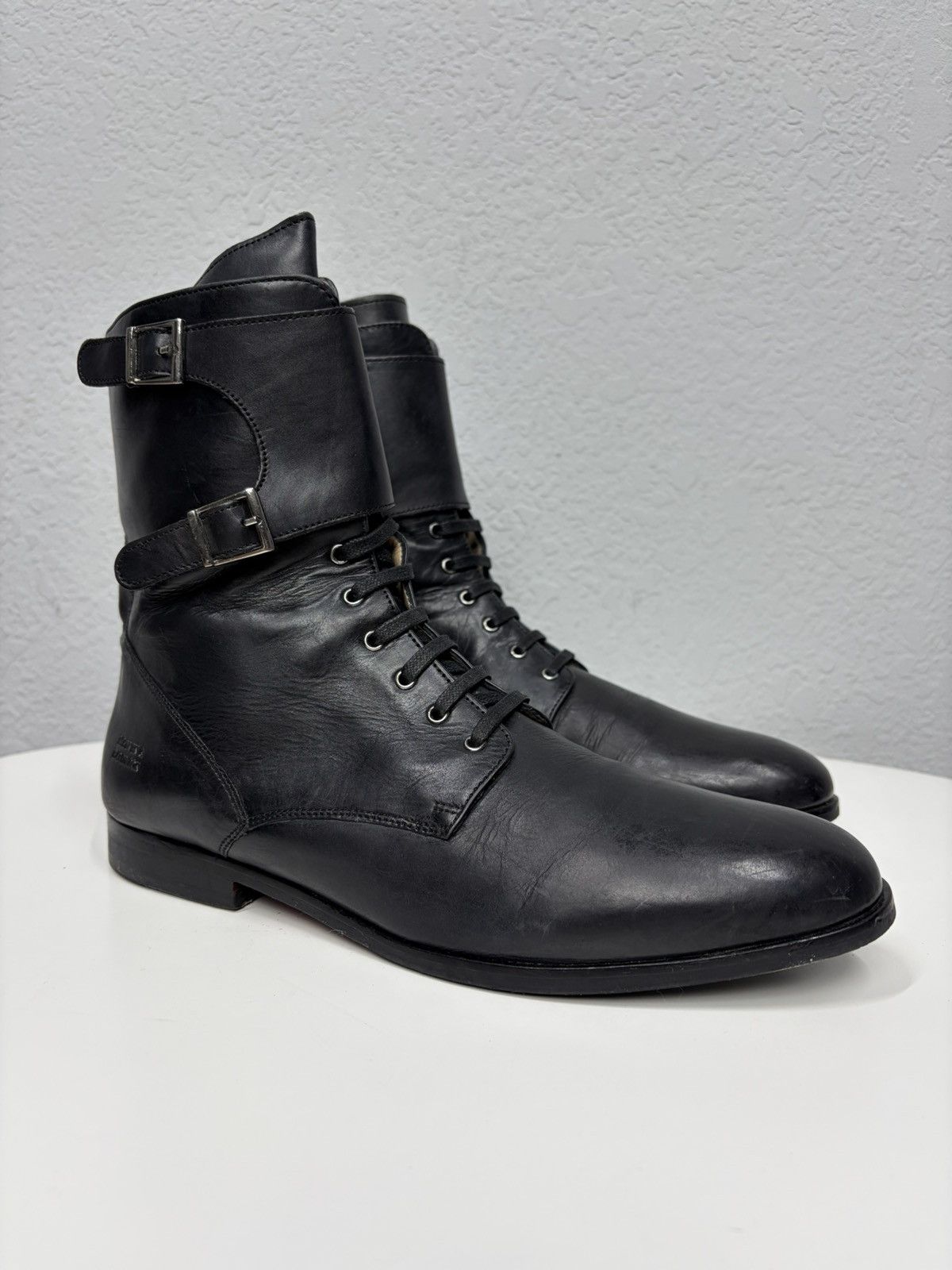 Melvin & Hamilton Vintage 00s Black Leather Side Zip Boots Guidi Marsell Style Size US 8 / EU 41 - 4 Thumbnail