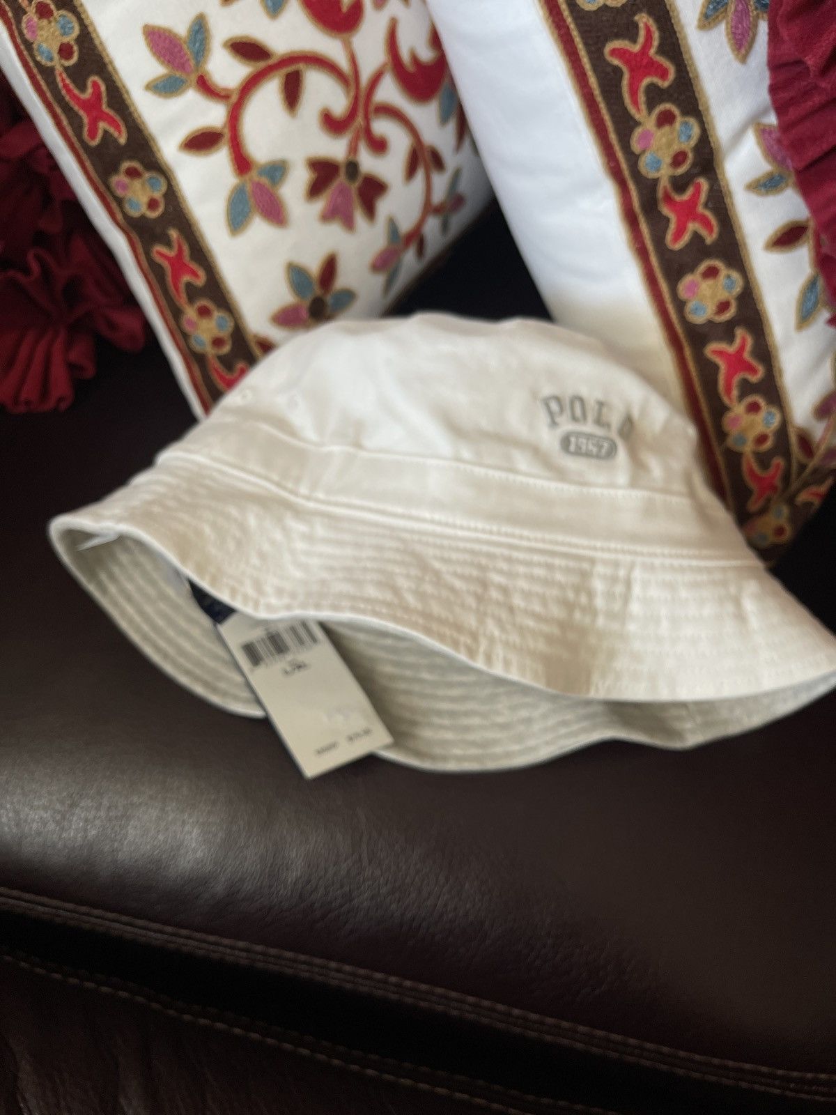 Polo Ralph Lauren Polo Ralph Lauren White/Gray Reversible Fleece & Twill Size ONE SIZE - 10 Thumbnail