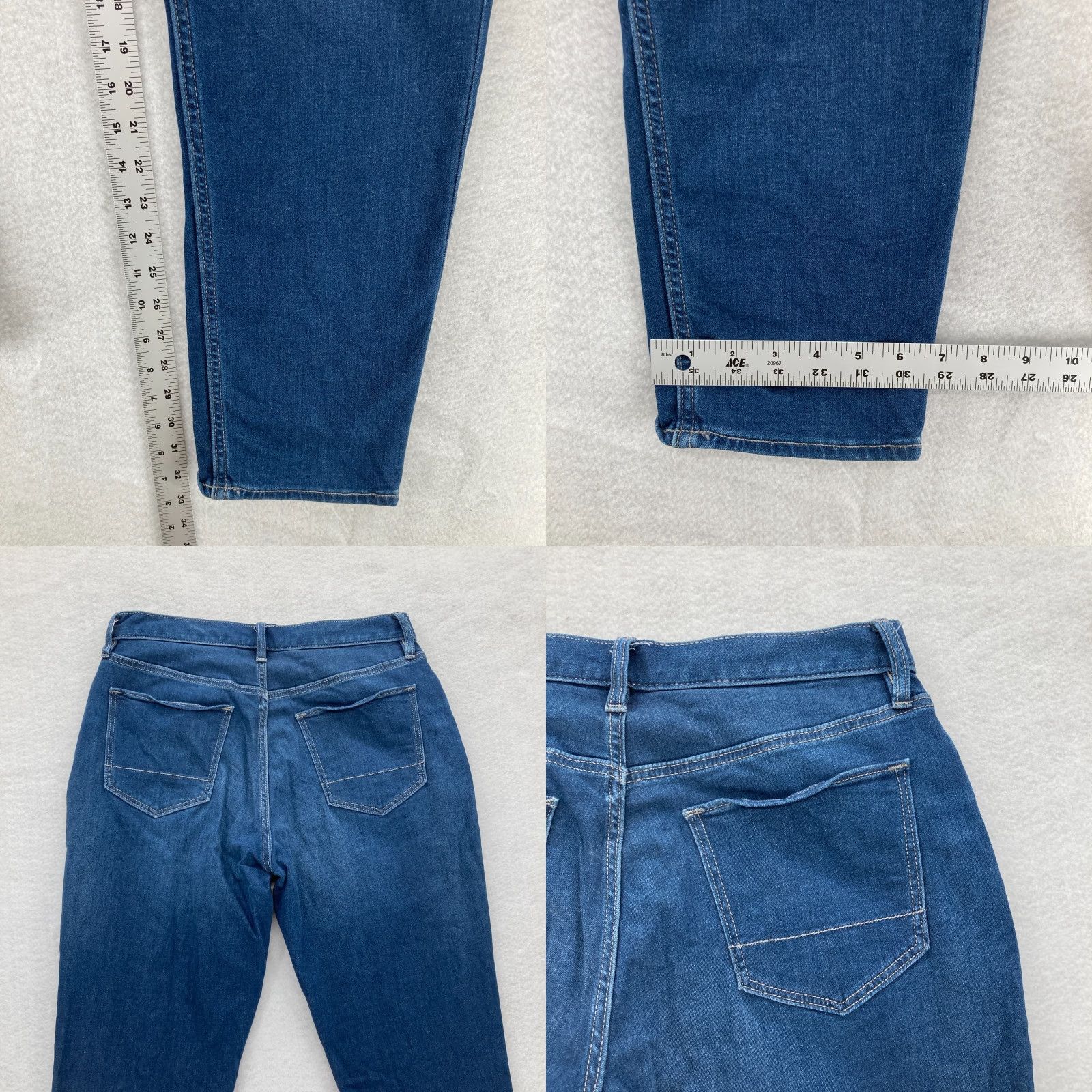 Banana Republic Banana Republic Traveler Jean Mens 32x34 Slim Straight Fit Blue Stretch Denim Size US 32 / EU 48 - 8 Thumbnail