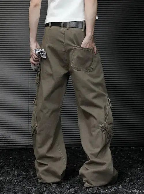 Jean Outdoor retro fashion faded multi pocket cargo pants Size US 30 / EU 46 - 5 Thumbnail