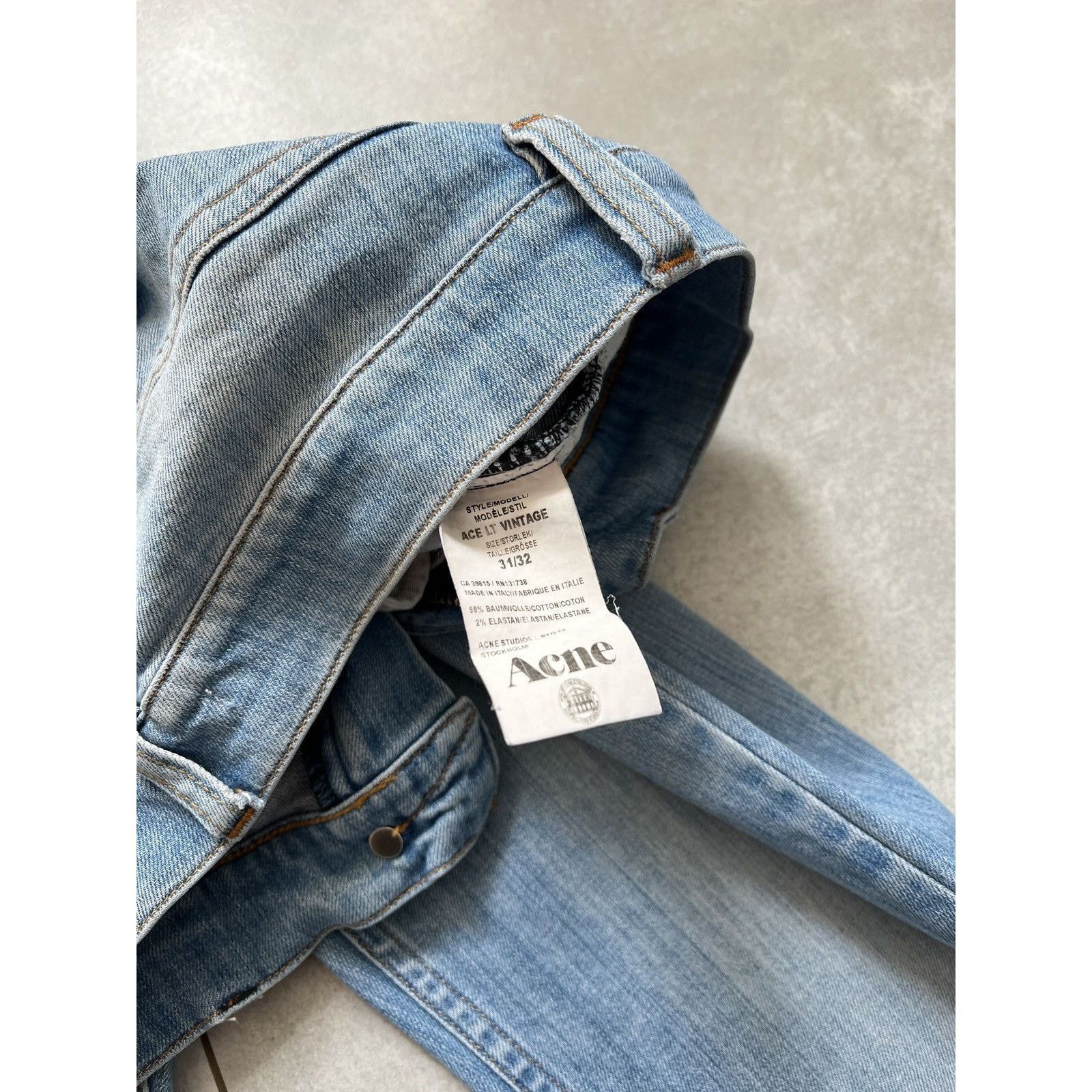 Acne Studios Acne studios ace lt vintage light blue denim jeans Size US 31 - 5 Thumbnail