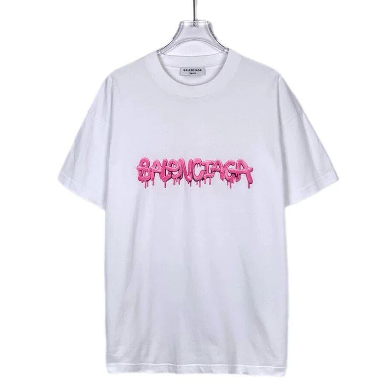Balenciaga Jelly dissolve logo printed crewneck white cott