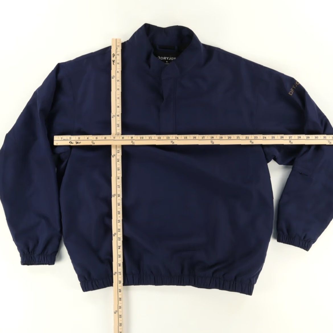 Footjoy Footjoy Dryjoys 1/4 Zip Pullover Windbreaker Navy Blue Men's L Shirt Jacket Mock Long Sleeve Size US L / EU 52-54 / 3 - 3 Thumbnail