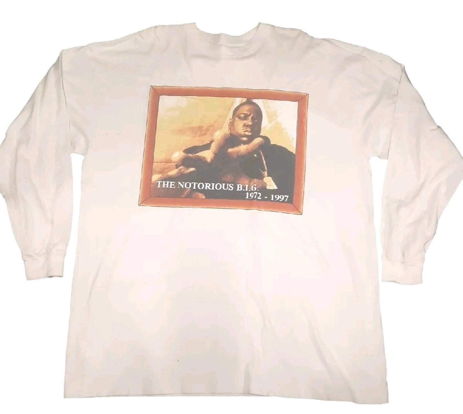 Unknown London 90's Notorious BIG Memorial L/S Hip Hop/Rap Sz 2XL T-Shirt Size US XXL / EU 58 / 5 - 1 Thumbnail