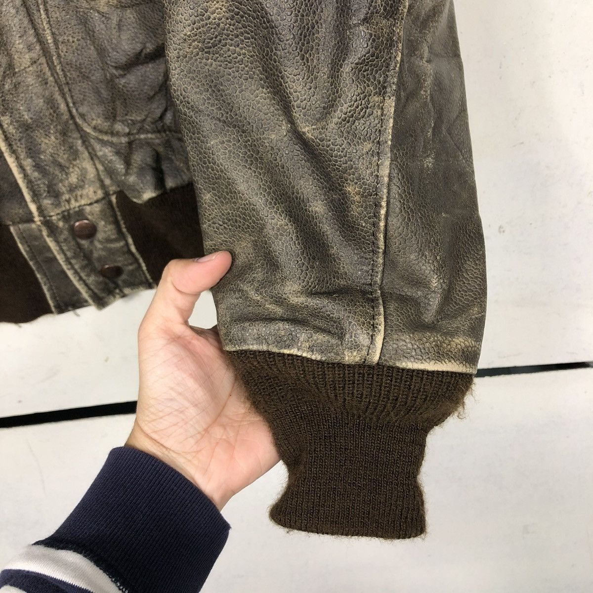 Vintage 🔥VINTAGE LEATHER JACKET BROOKS CRAFTED WITH PRIDE USA Size US M / EU 48-50 / 2 - 17 Thumbnail