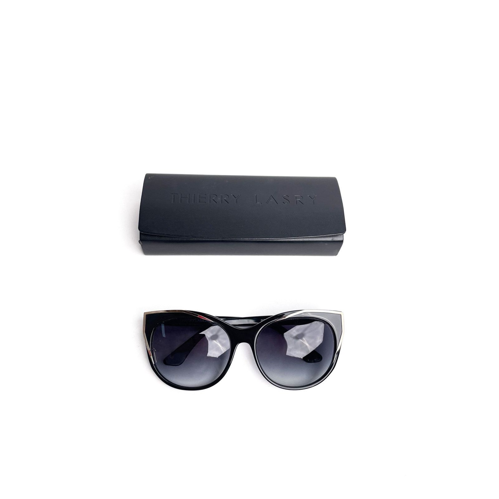 Thierry Lasry Black Silver Trim Sunnies Size ONE SIZE - 6 Thumbnail