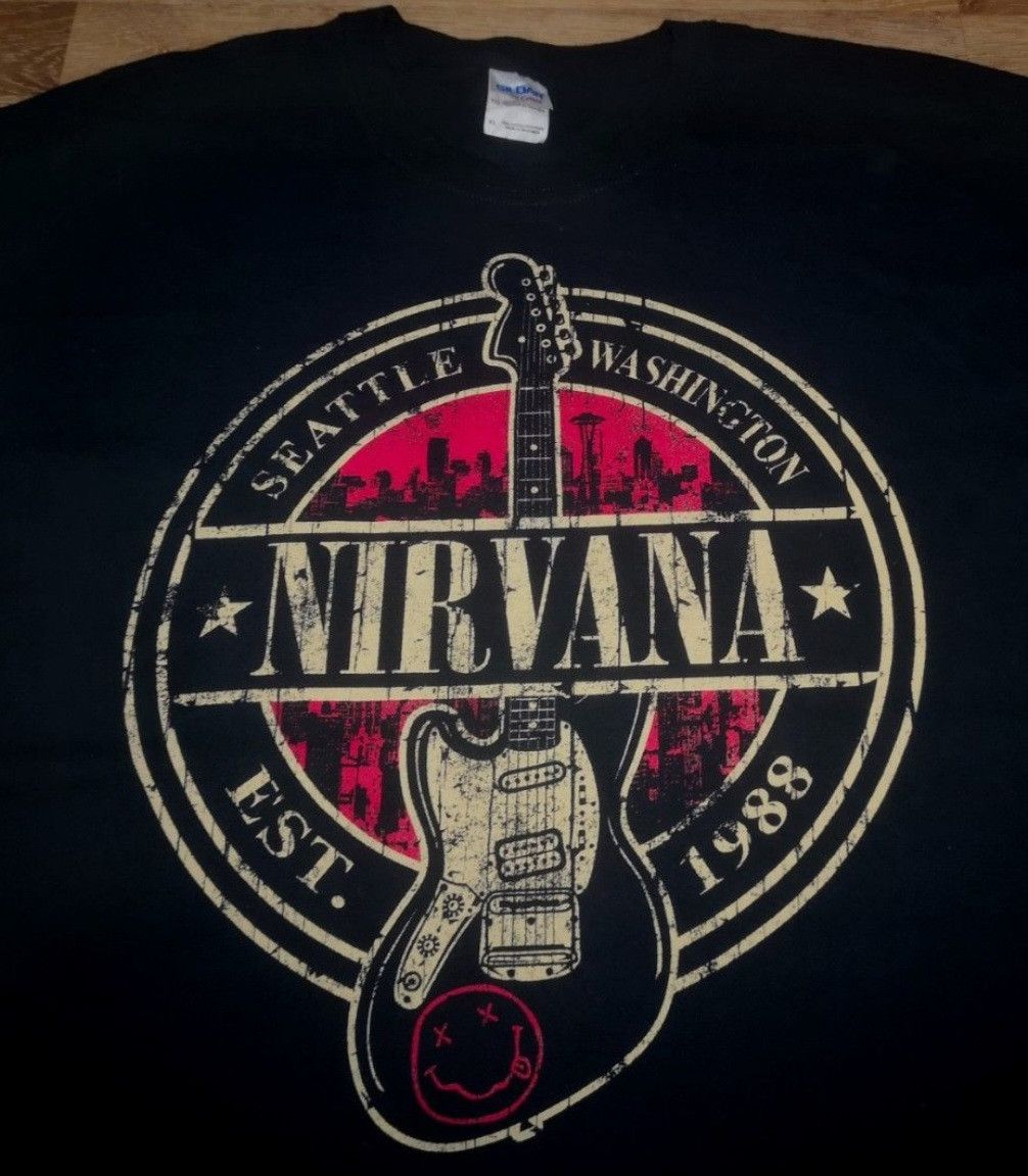 Band Tees × Nirvana × Vintage Vintage Nirvana Kurt Cobain Grunge Promo T Shirt Size US XL / EU 56 / 4 - 3 Thumbnail