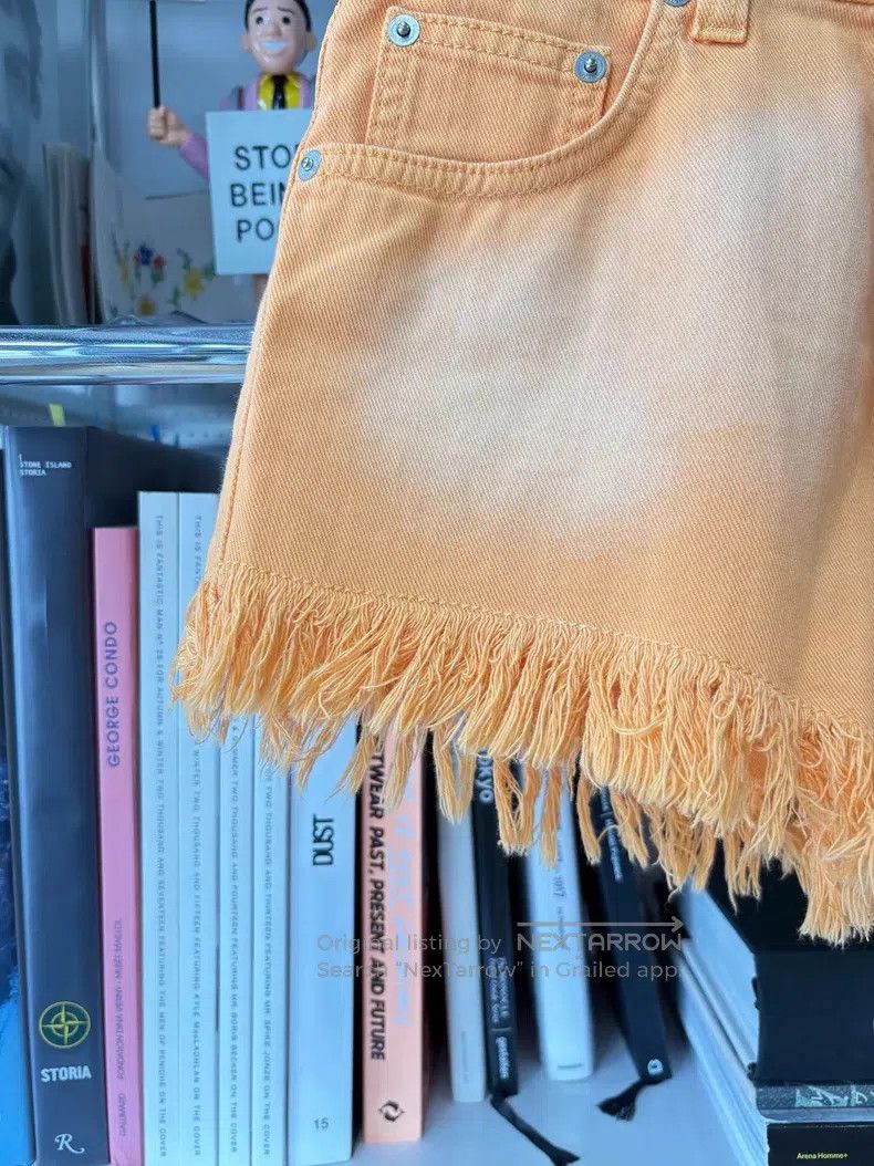 Loewe Loewe Fringed Denim Shorts with Gradual Color Change in Or Size 42" / US 20 - 3 Thumbnail