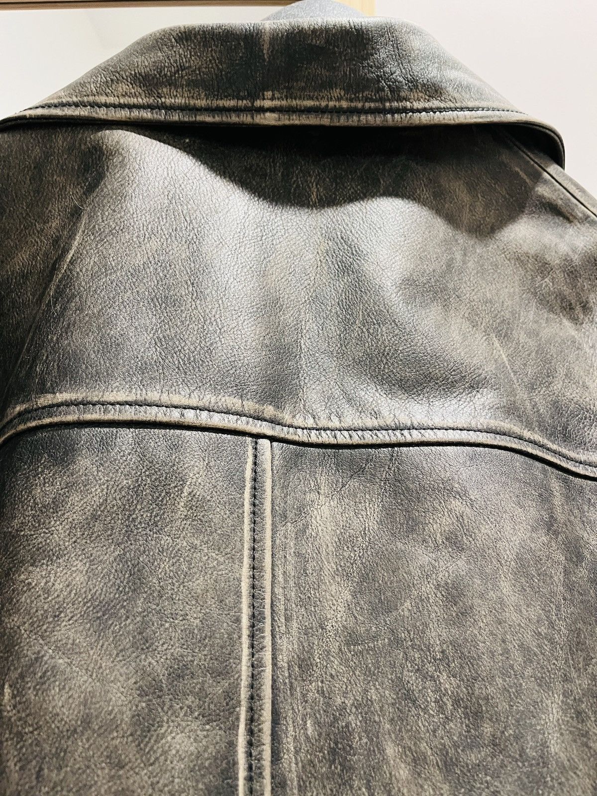 Acne Studios Acne Studios Faded-Effect leather jacket-black Size XS / US 0-2 / IT 36-38 - 8 Thumbnail
