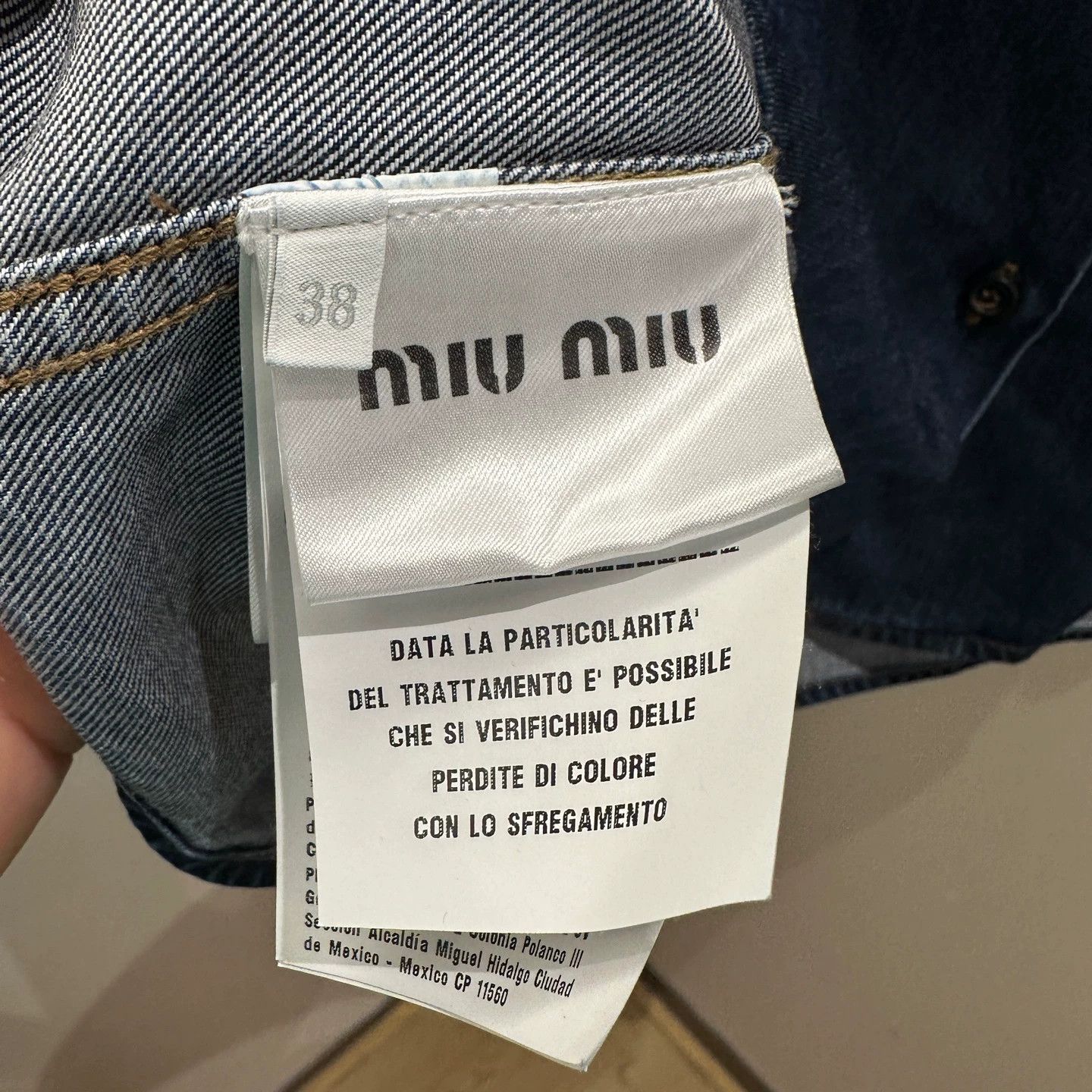 Miu Miu MIU MIU may452 logo-embroidered denim s/s shirt 38 Size XS / US 0-2 / IT 36-38 - 4 Thumbnail