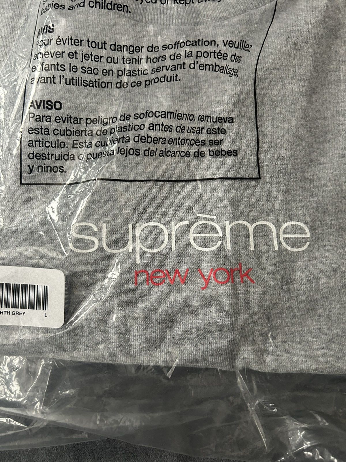 Supreme Supreme Classic Logo Tee Heather Grey Large SS22 Size US L / EU 52-54 / 3 - 6 Thumbnail