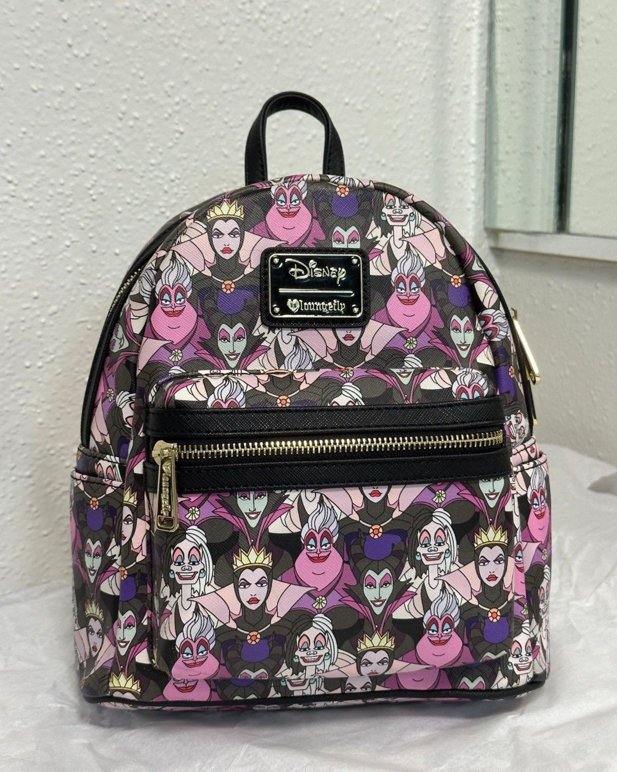image of Loungefly Disney Villains Mini Backpack in Black, Women's