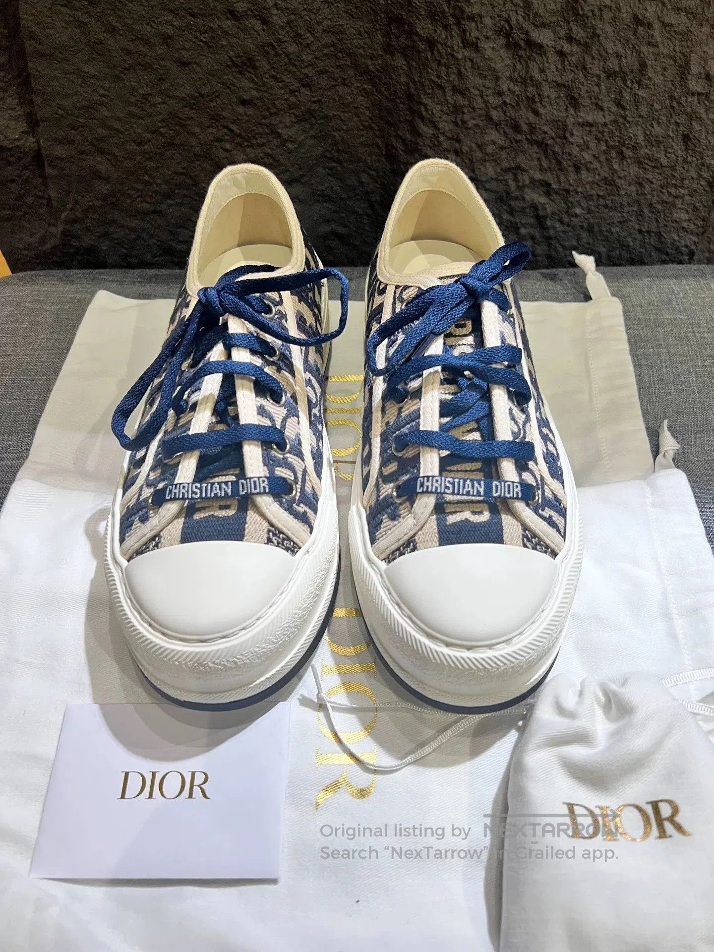 Dior dior walk'n dior embroidered canvas sneakers. Size US 7.5 / IT 37.5 - 2 Thumbnail