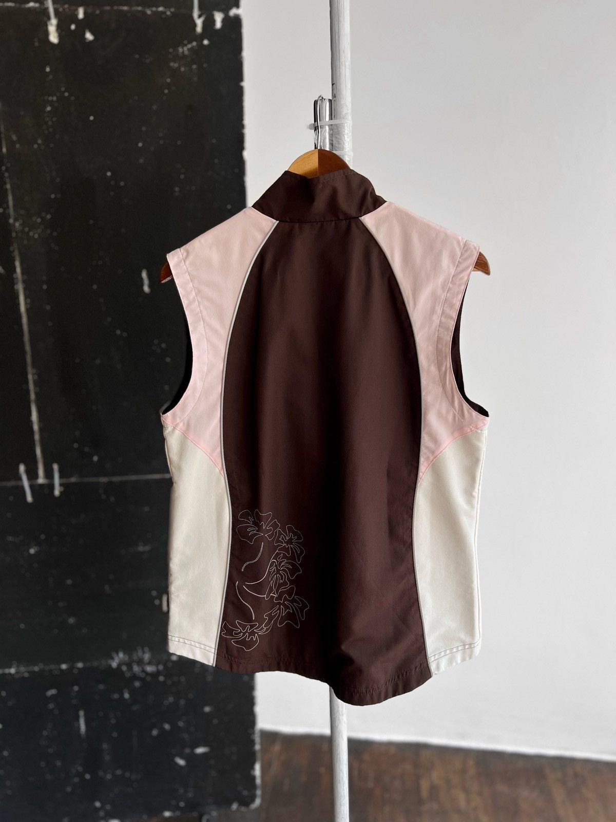 Reebok × Vintage Reebok Womens Vintage Y2K Full Zip Brown Vest Gilet Size M / US 6-8 / IT 42-44 - 3 Thumbnail