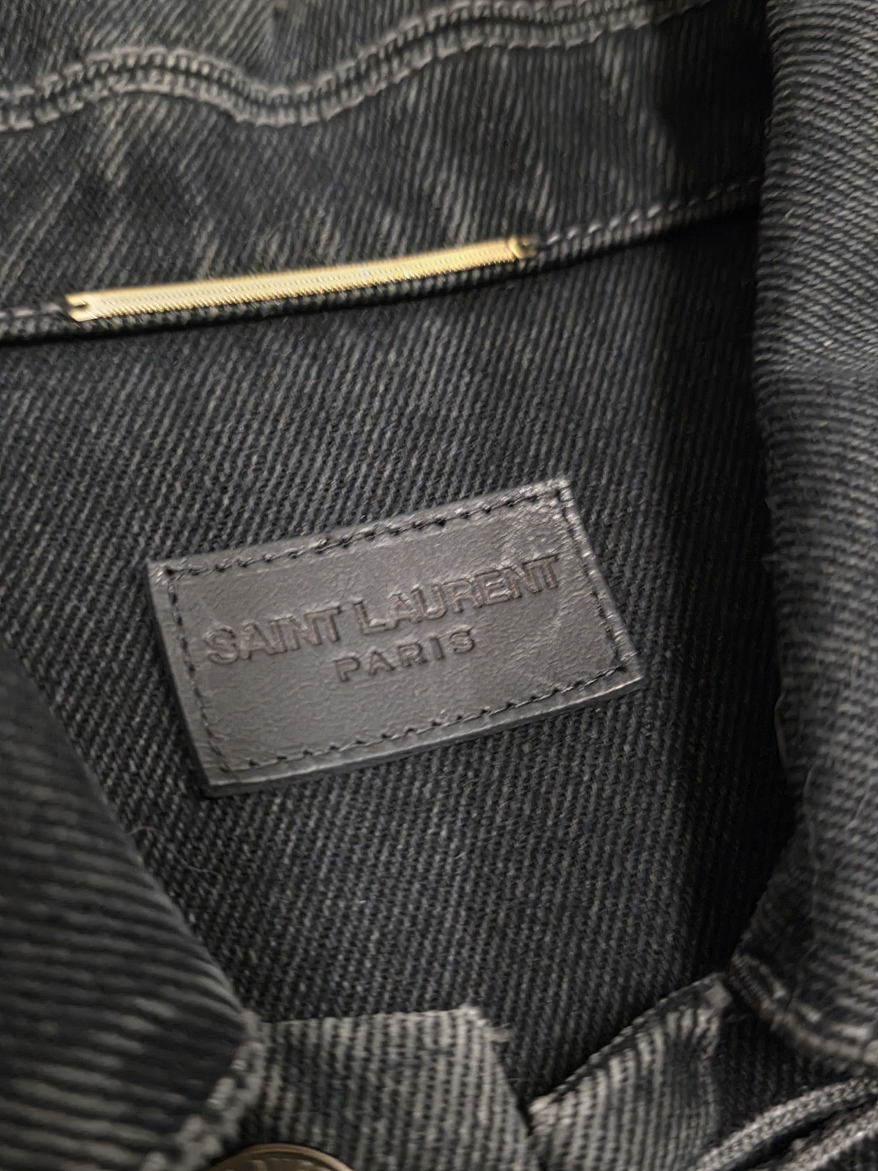Saint Laurent Paris SLP Neo 80s Black Denim Jacket Size S / US 4 / IT 40 - 7 Thumbnail