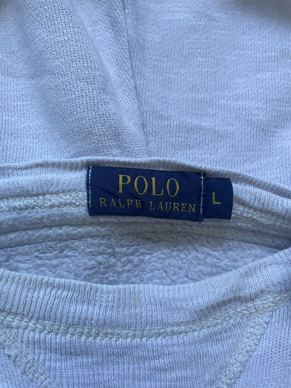 Polo Ralph Lauren × Vintage Vintage Polo Ralph Lauren Hoodie Sweatshirt 2000s White Size US M / EU 48-50 / 2 - 3 Thumbnail