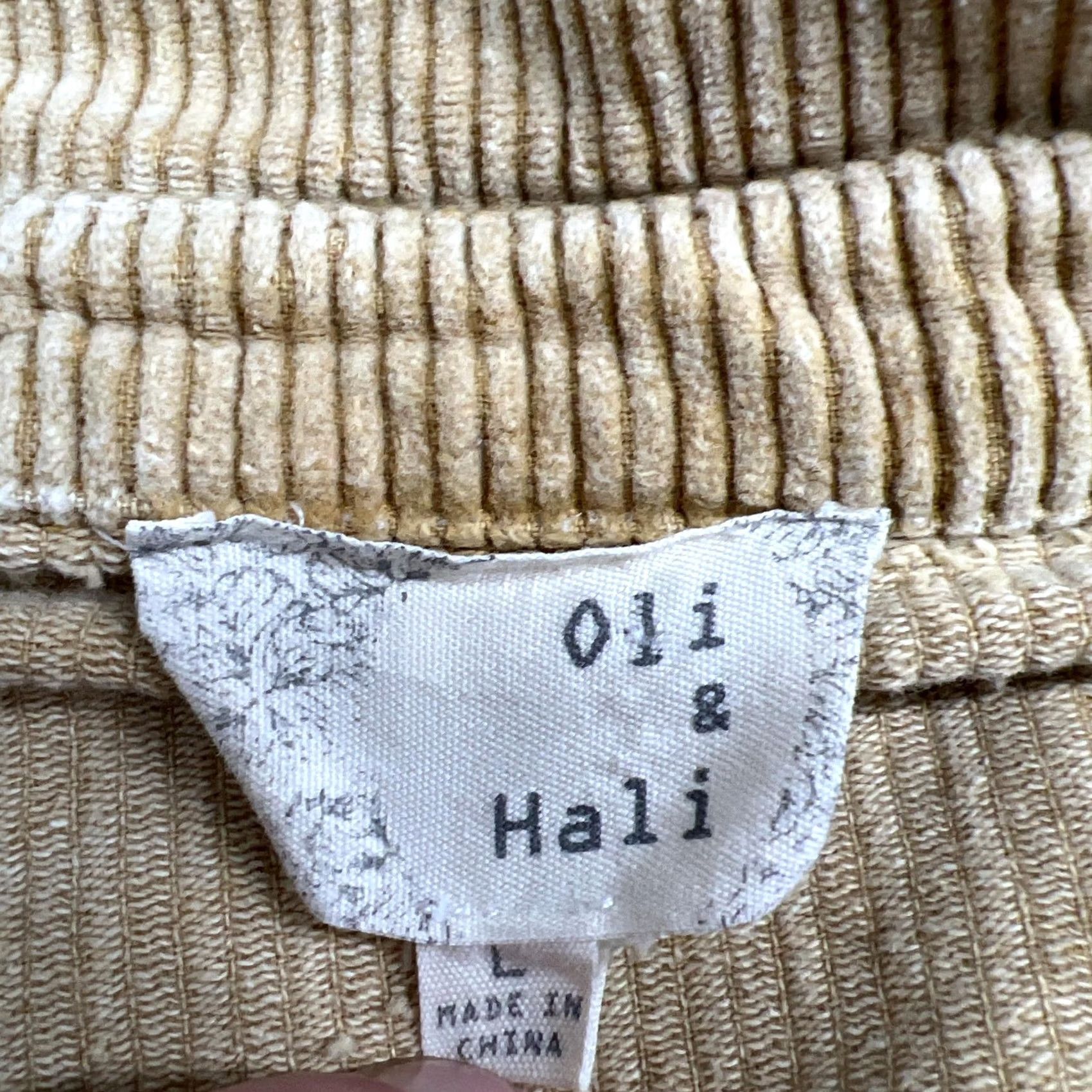 Vintage Oli & Hali Jacket Womens L Beige Corduroy Plaid Patchwork Shacket Snap Casual Size L / US 10 / IT 46 - 3 Thumbnail
