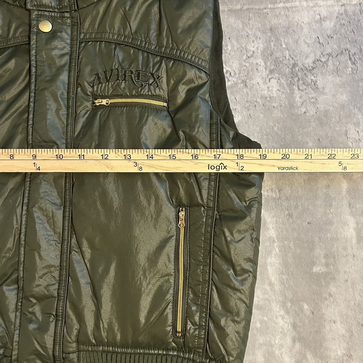 Avirex avirex embroidered army green puffer vest Size US L / EU 52-54 / 3 - 6 Thumbnail