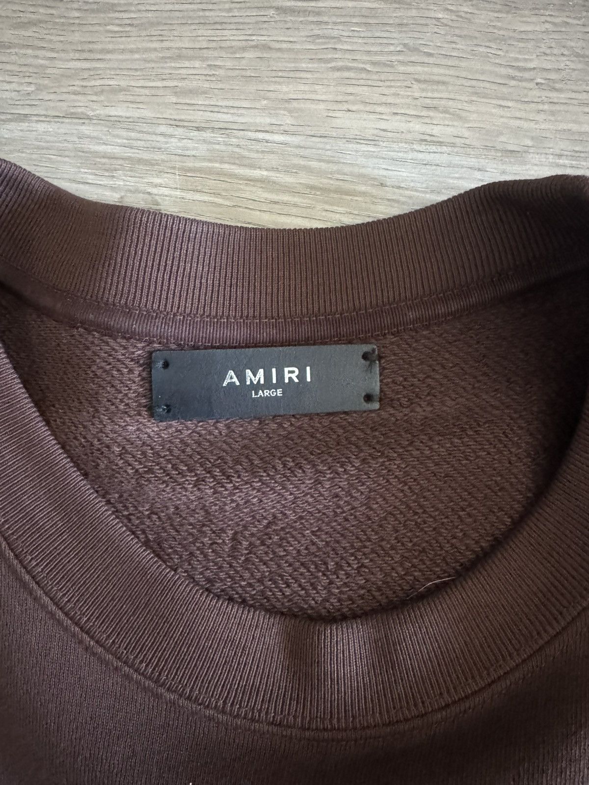 Amiri AMIRI Paint Splatter Logo Crewneck Sweatshirt – Brown Size US L / EU 52-54 / 3 - 4 Thumbnail
